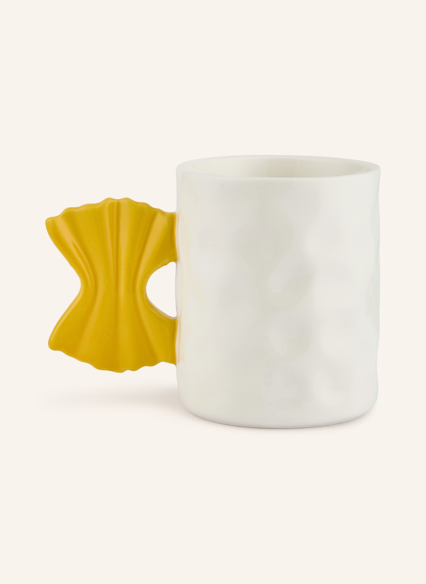 fluid MARKET Beker met handvat PASTA: WIT / GEEL