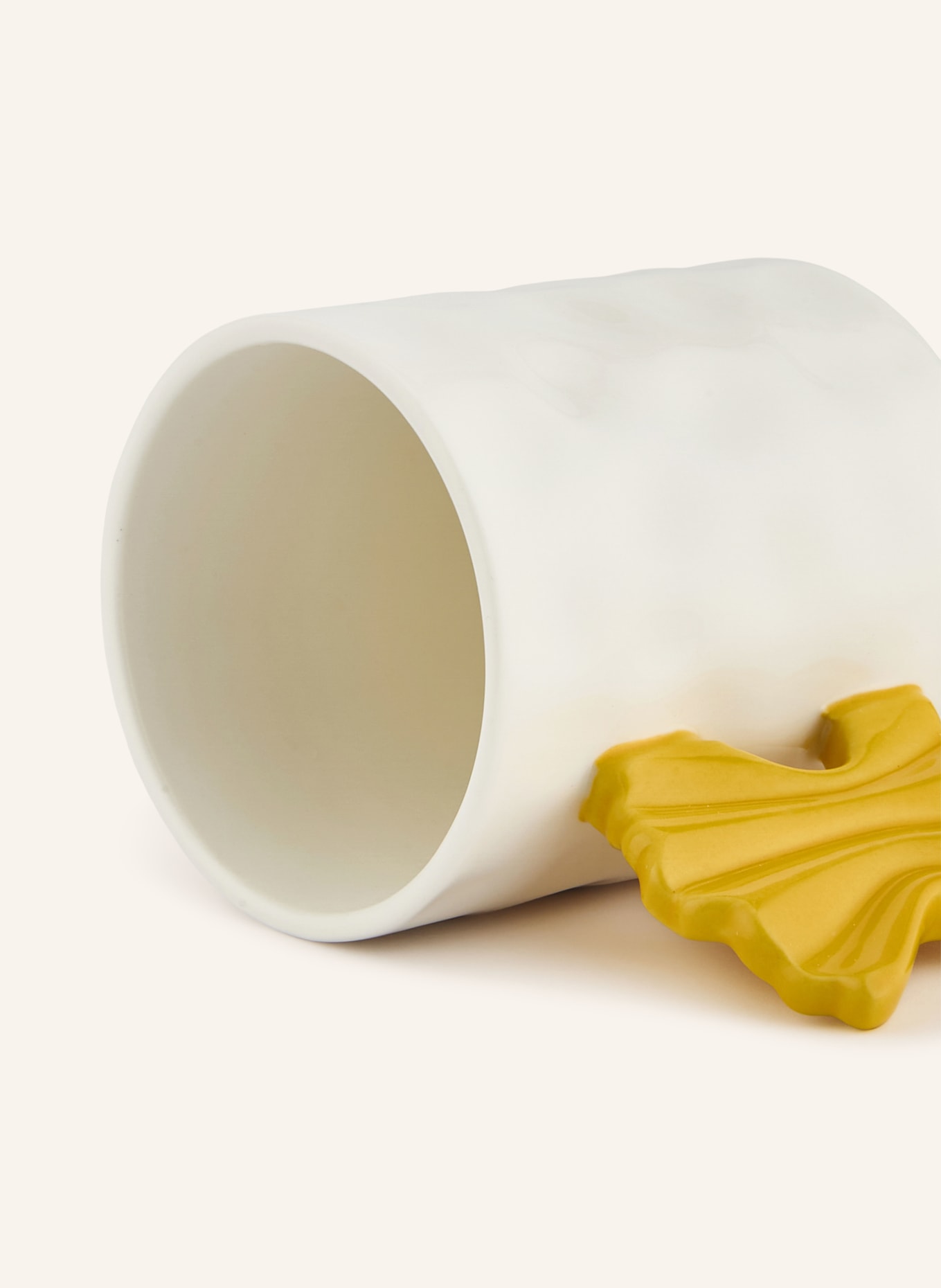 fluid MARKET Beker met handvat PASTA: WIT / GEEL