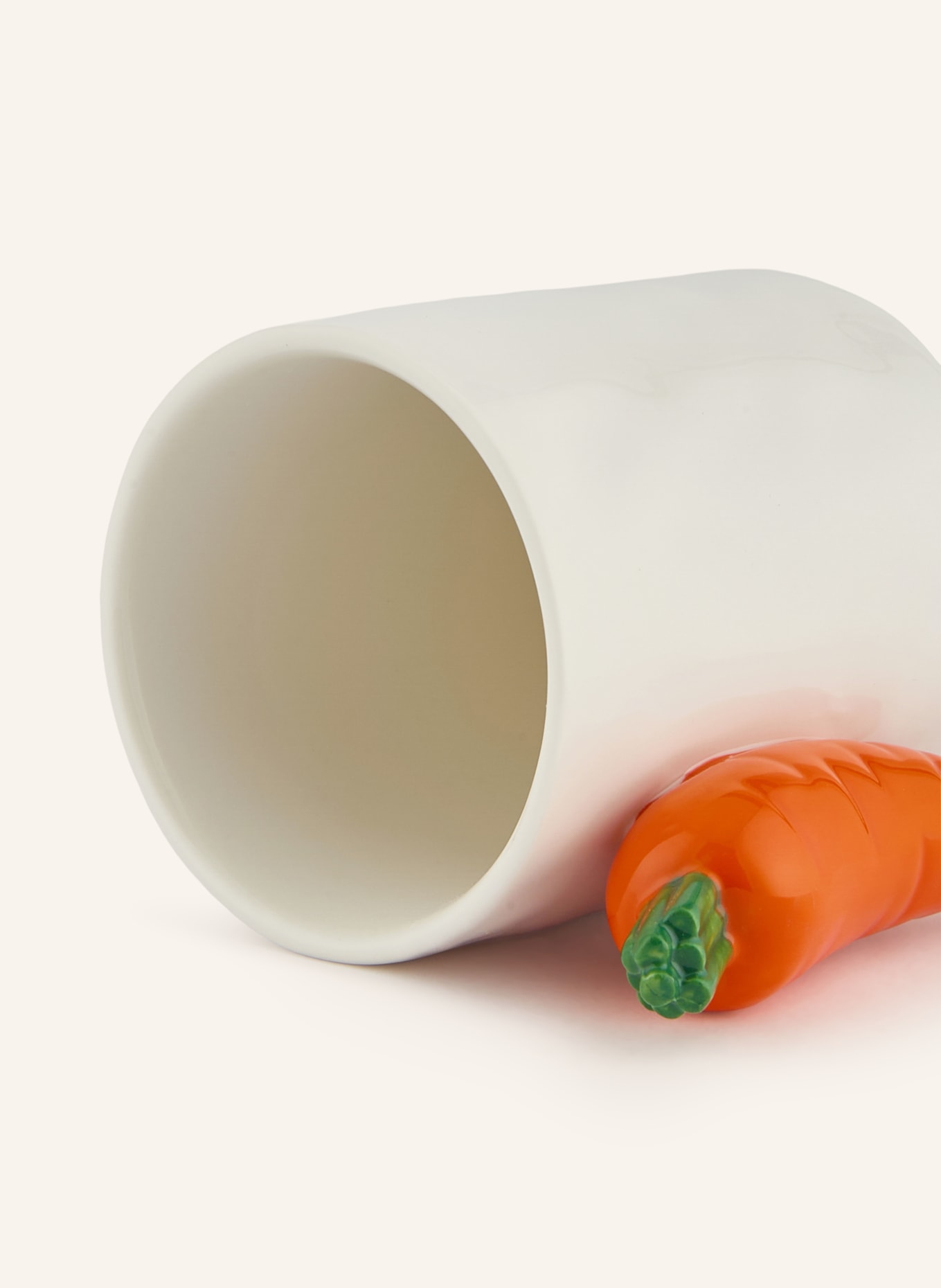 fluid MARKET Beker met handvat CARROT: WIT / ORANJE / GROEN