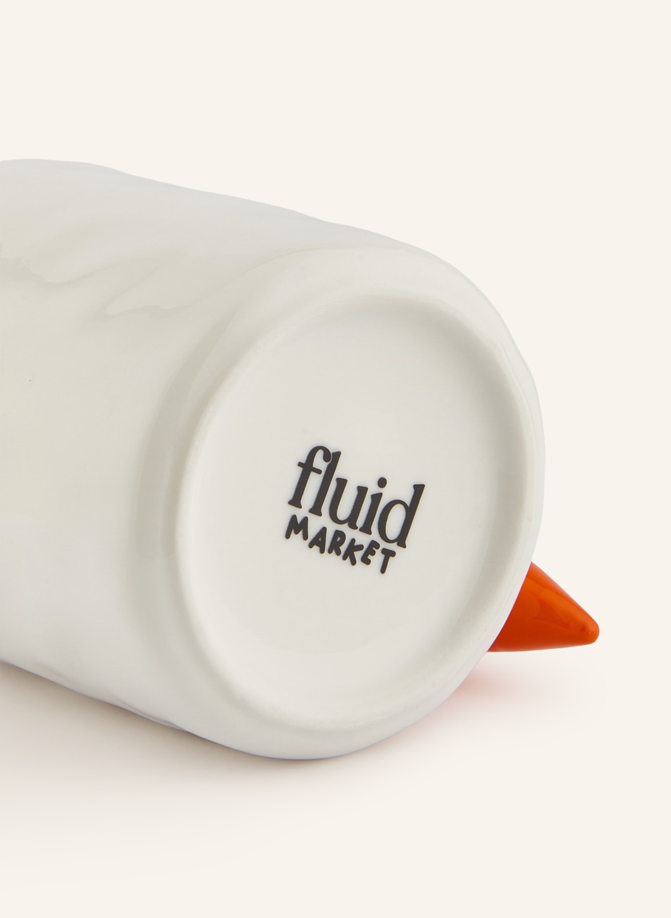 fluid MARKET Beker met handvat CARROT: WIT / ORANJE / GROEN