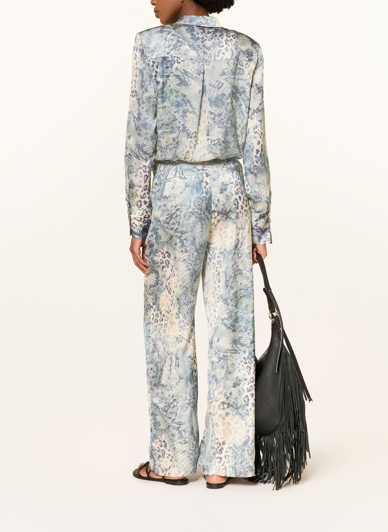 ba&sh Hemdbluse CORNELIA: DUNKELBLAU / ECRU / PETROL