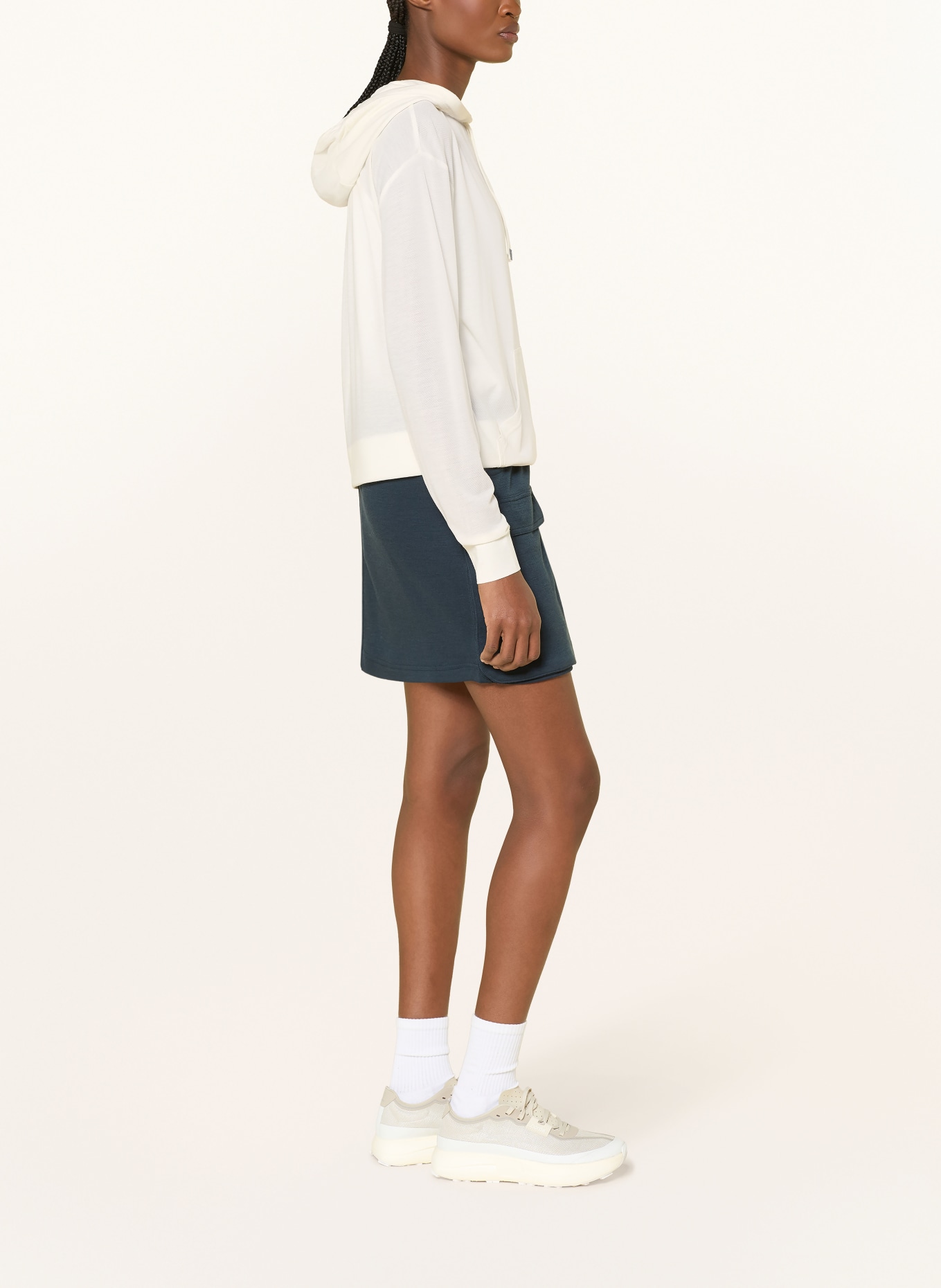 super.natural Hoodie AIR met merinowol: WIT