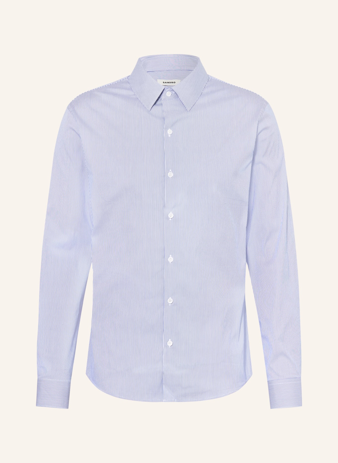 SANDRO Hemd Slim Fit: HELLBLAU / WEISS