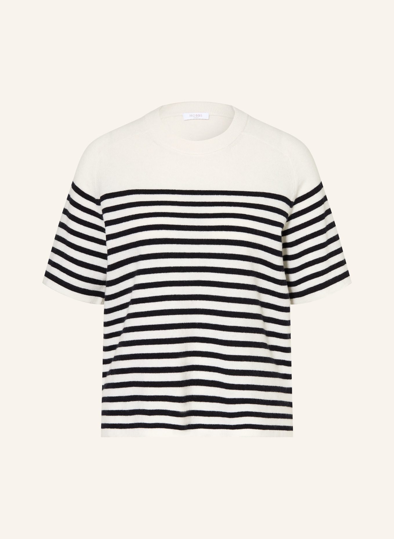 HOBBS pull en maille: BLANC / NOIR