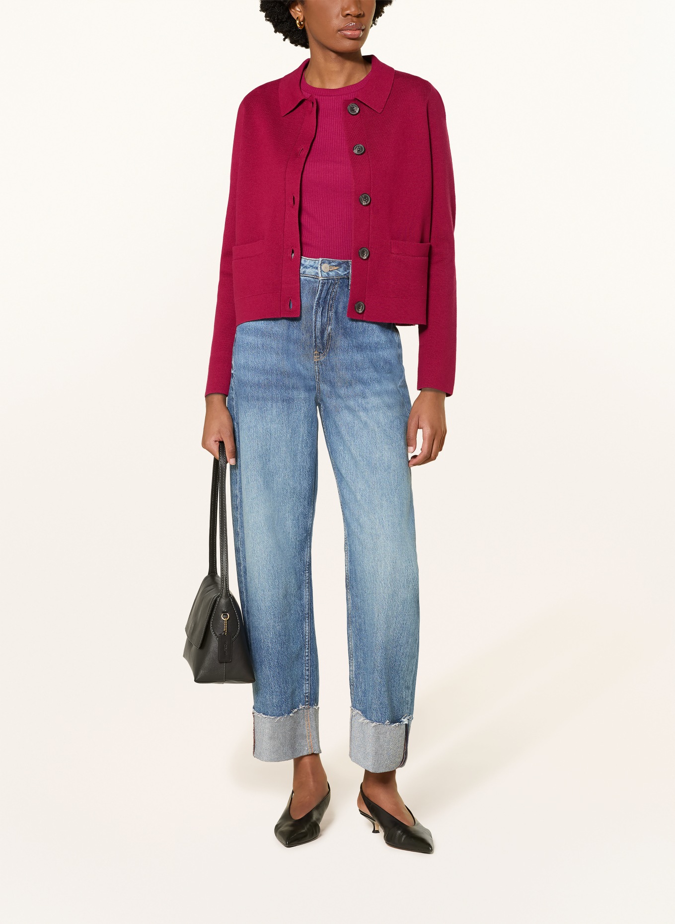 HOBBS Strickjacke MIA: DUNKELROT