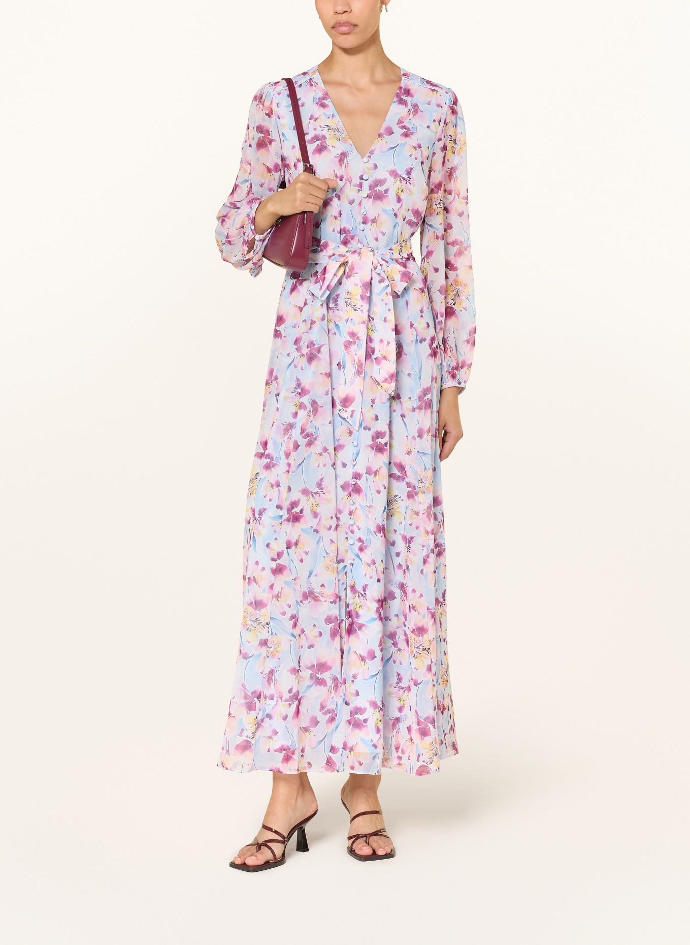 HOBBS Kleid THEA: HELLBLAU / ALTROSA / ROSA