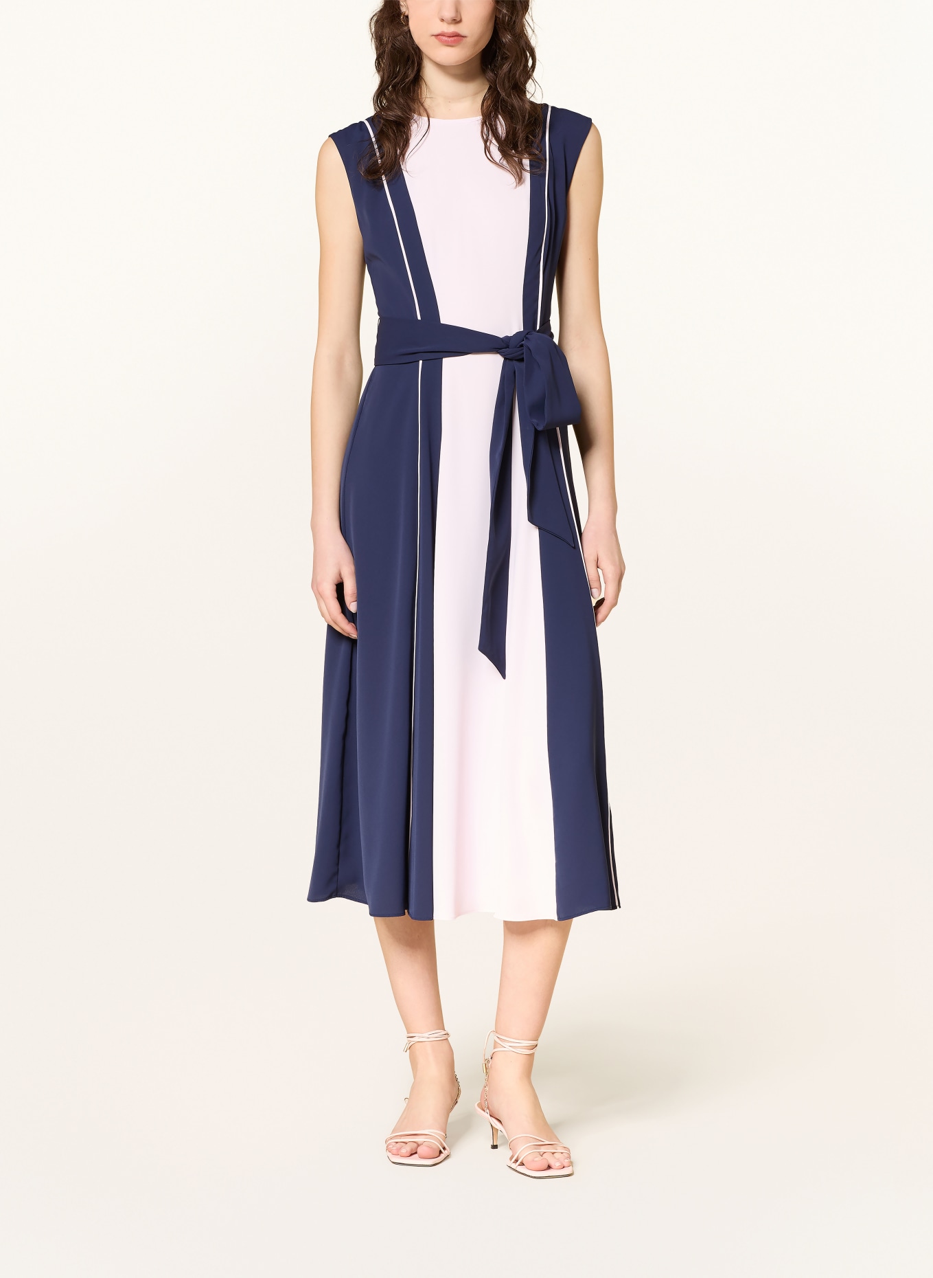 HOBBS Kleid LOUISE: DUNKELBLAU / HELLROSA