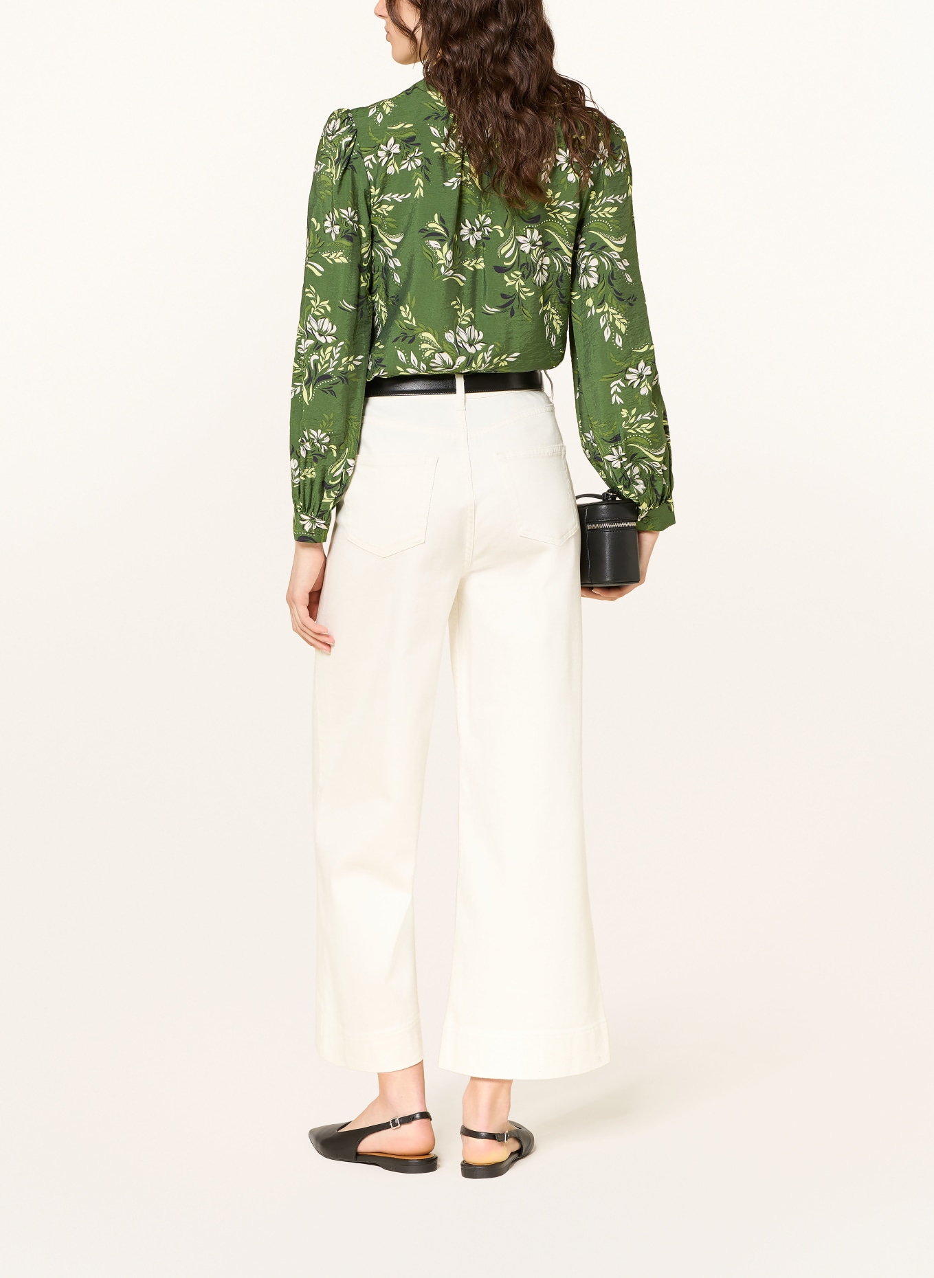 HOBBS Blusenshirt SYLVIA: GRÜN / HELLGRÜN / WEISS