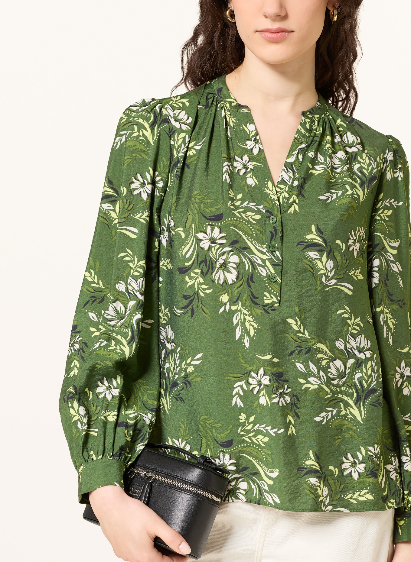 HOBBS Blusenshirt SYLVIA: GRÜN / HELLGRÜN / WEISS