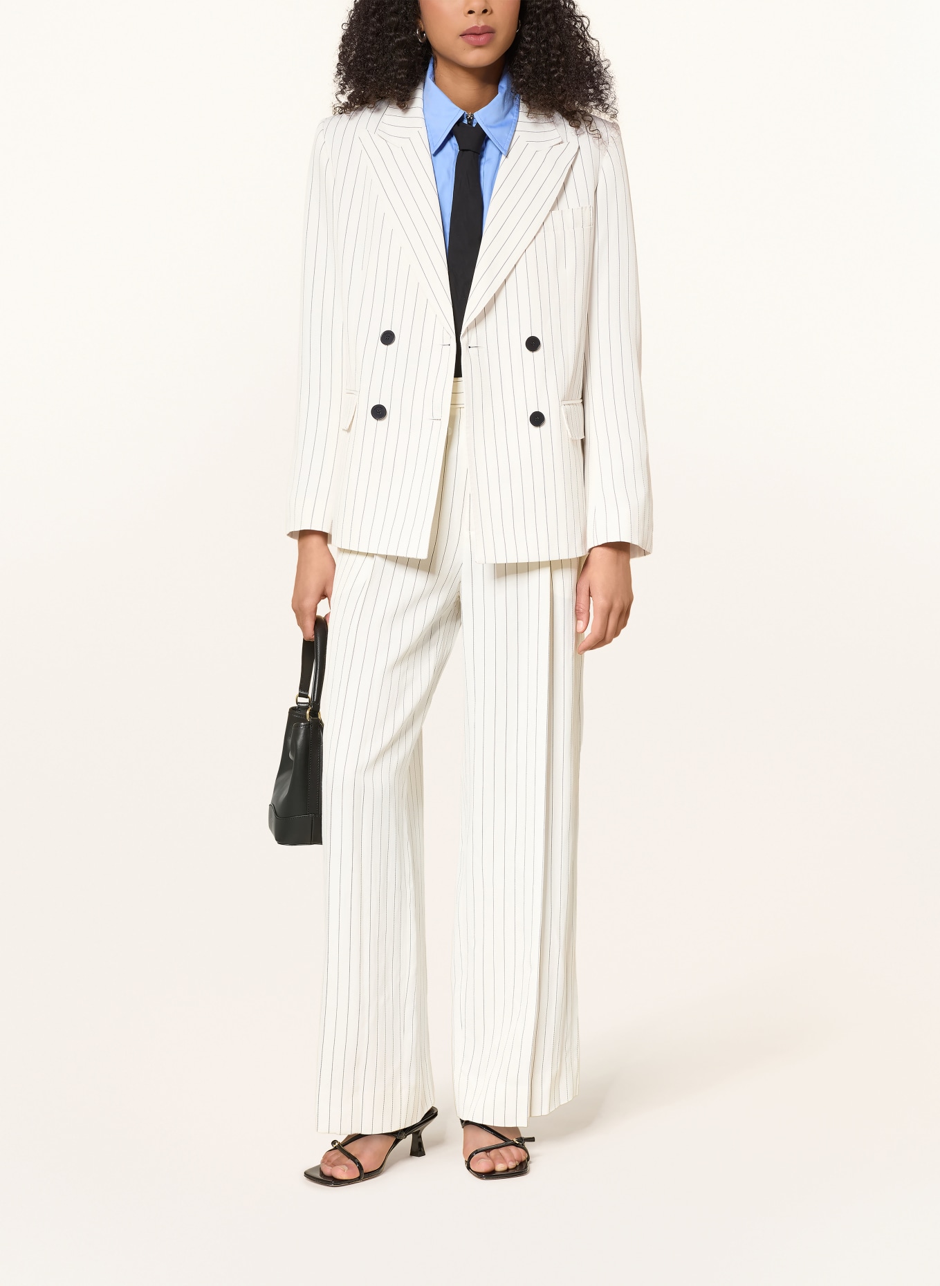 SANDRO Blazer: ECRU / SCHWARZ