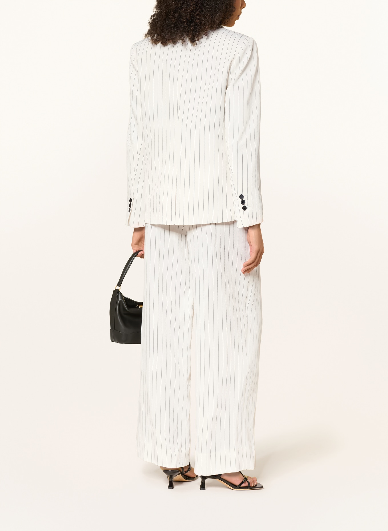 SANDRO Blazer: ECRU / SCHWARZ