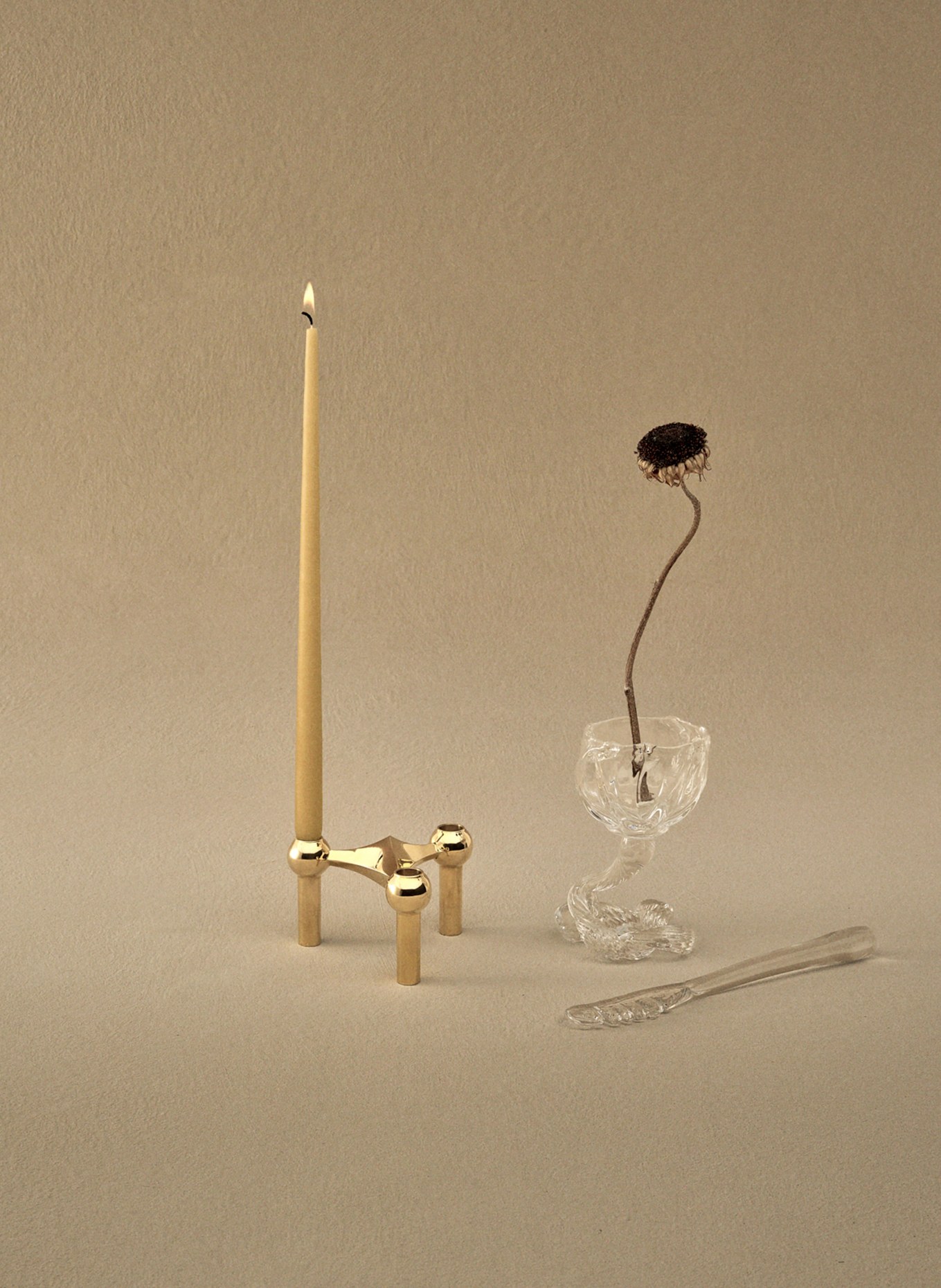 STOFF NAGEL Set of 6 taper candles: CAMEL