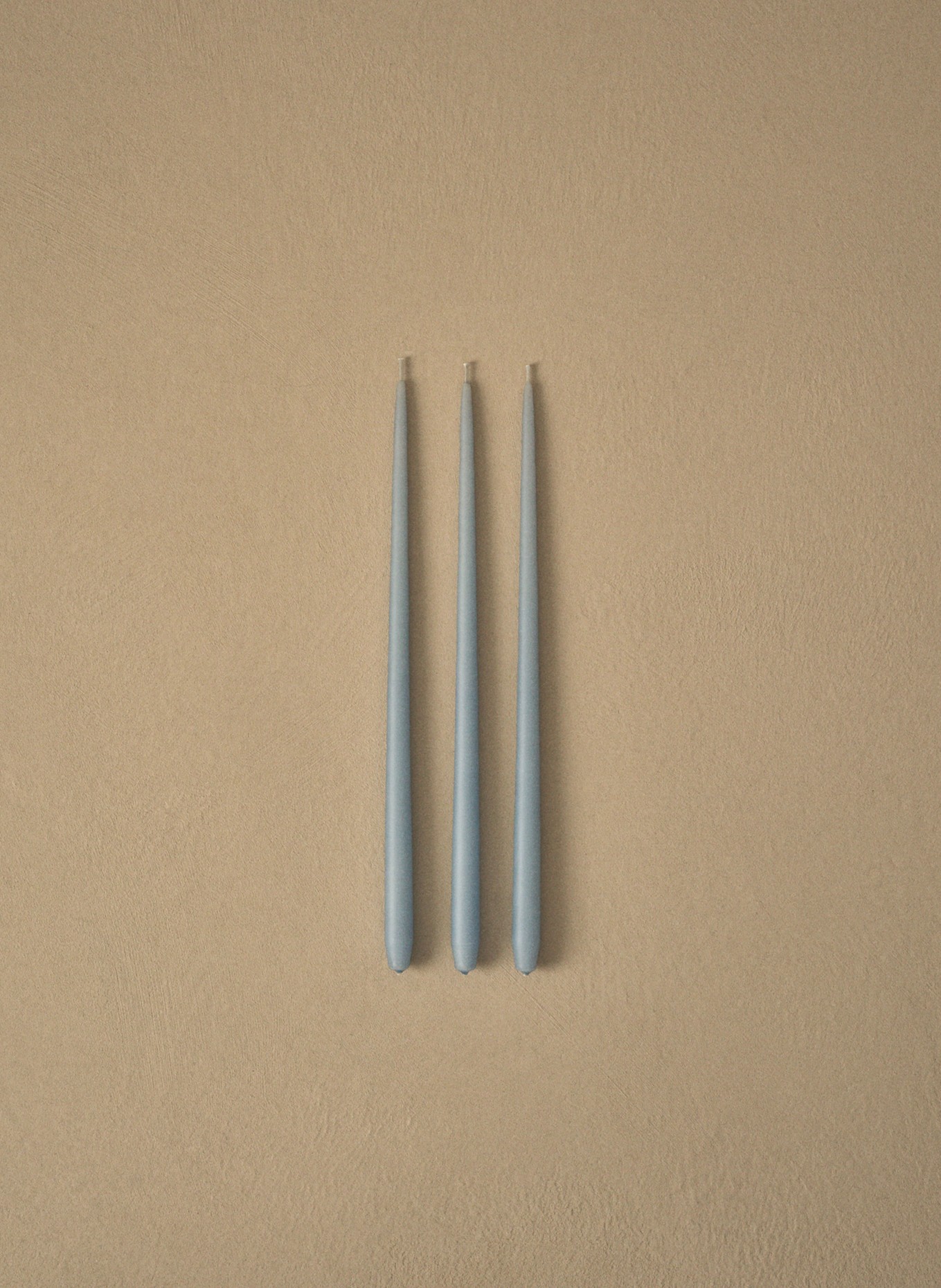 STOFF NAGEL Lot de 6 bougies cylindriques: BLEU CLAIR