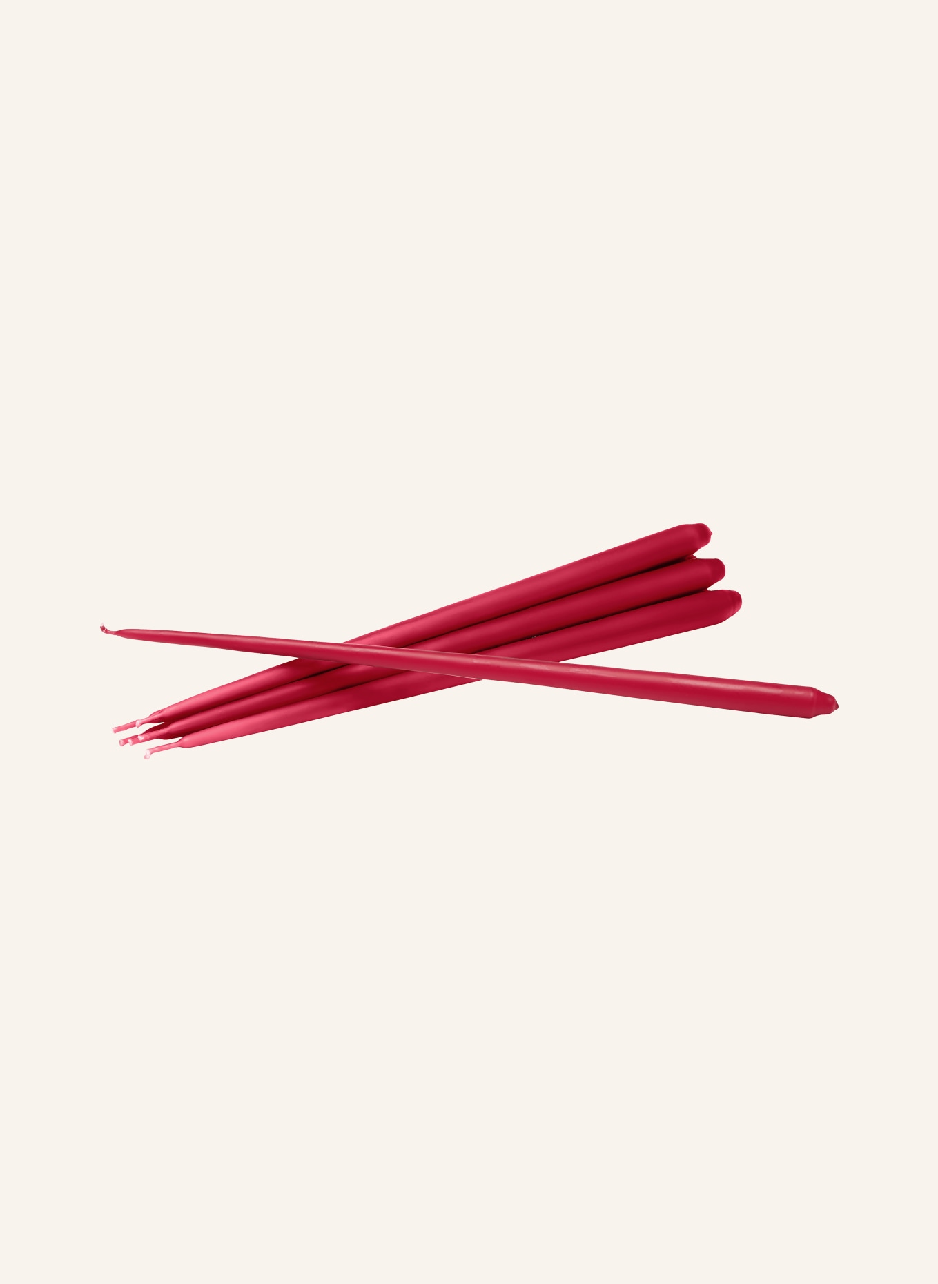 STOFF NAGEL Lot de 6 bougies cylindriques: ROUGE FONCÉ