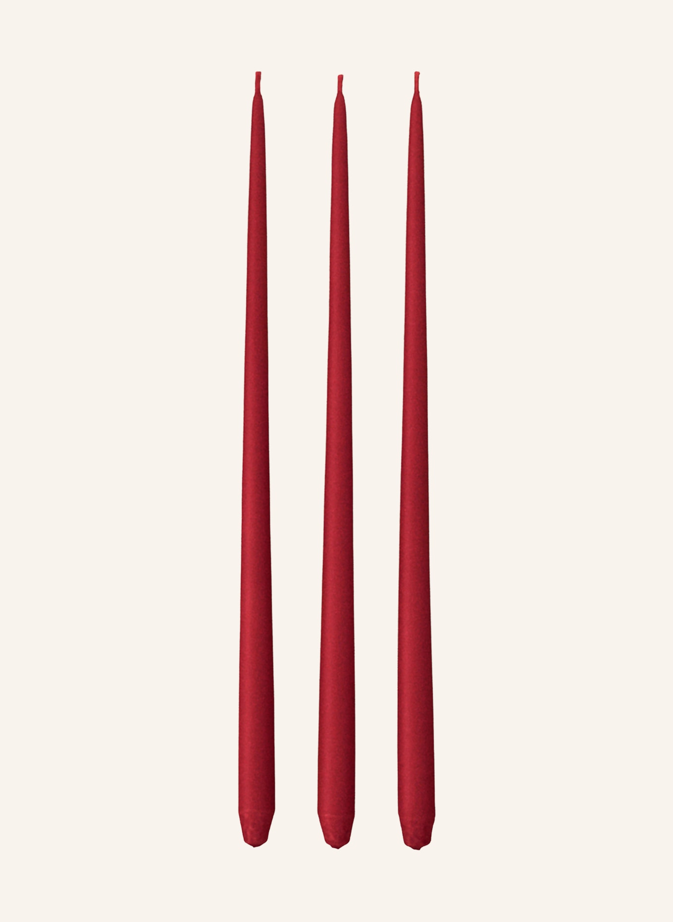 STOFF NAGEL Lot de 6 bougies cylindriques: ROUGE FONCÉ