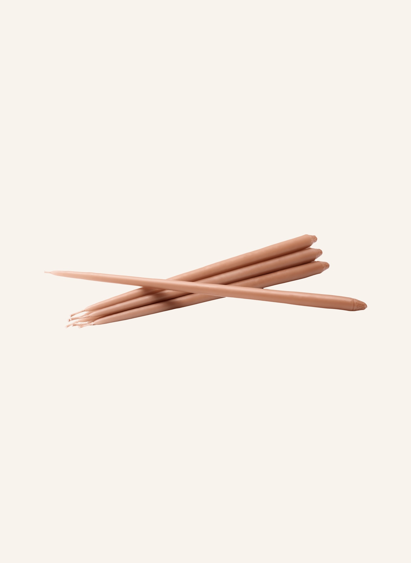 STOFF NAGEL Set of 6 taper candles: COGNAC