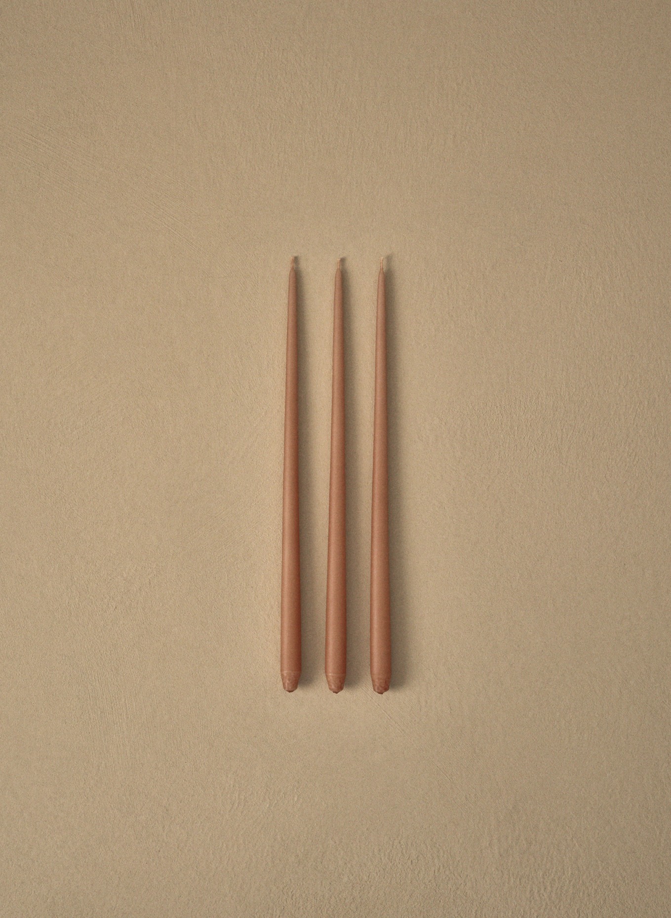 STOFF NAGEL Set of 6 taper candles: COGNAC