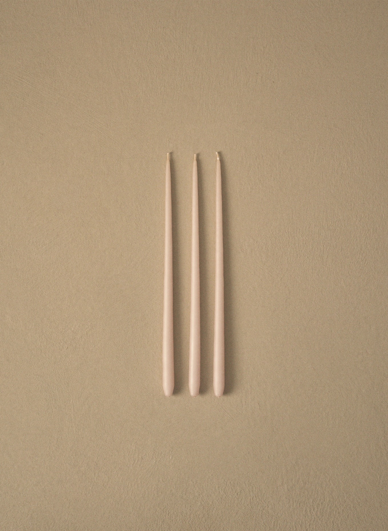 STOFF NAGEL Lot de 6 bougies cylindriques: ROSE CLAIR