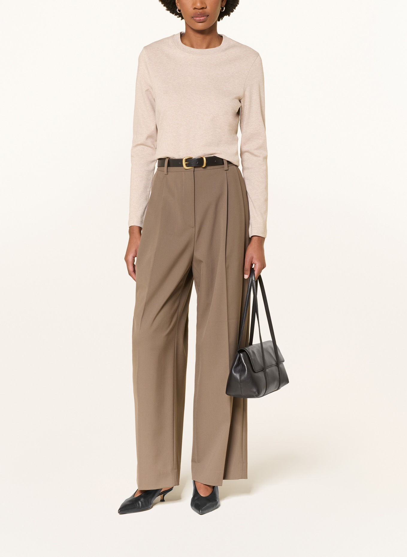 COS long-sleeved shirt: BEIGE