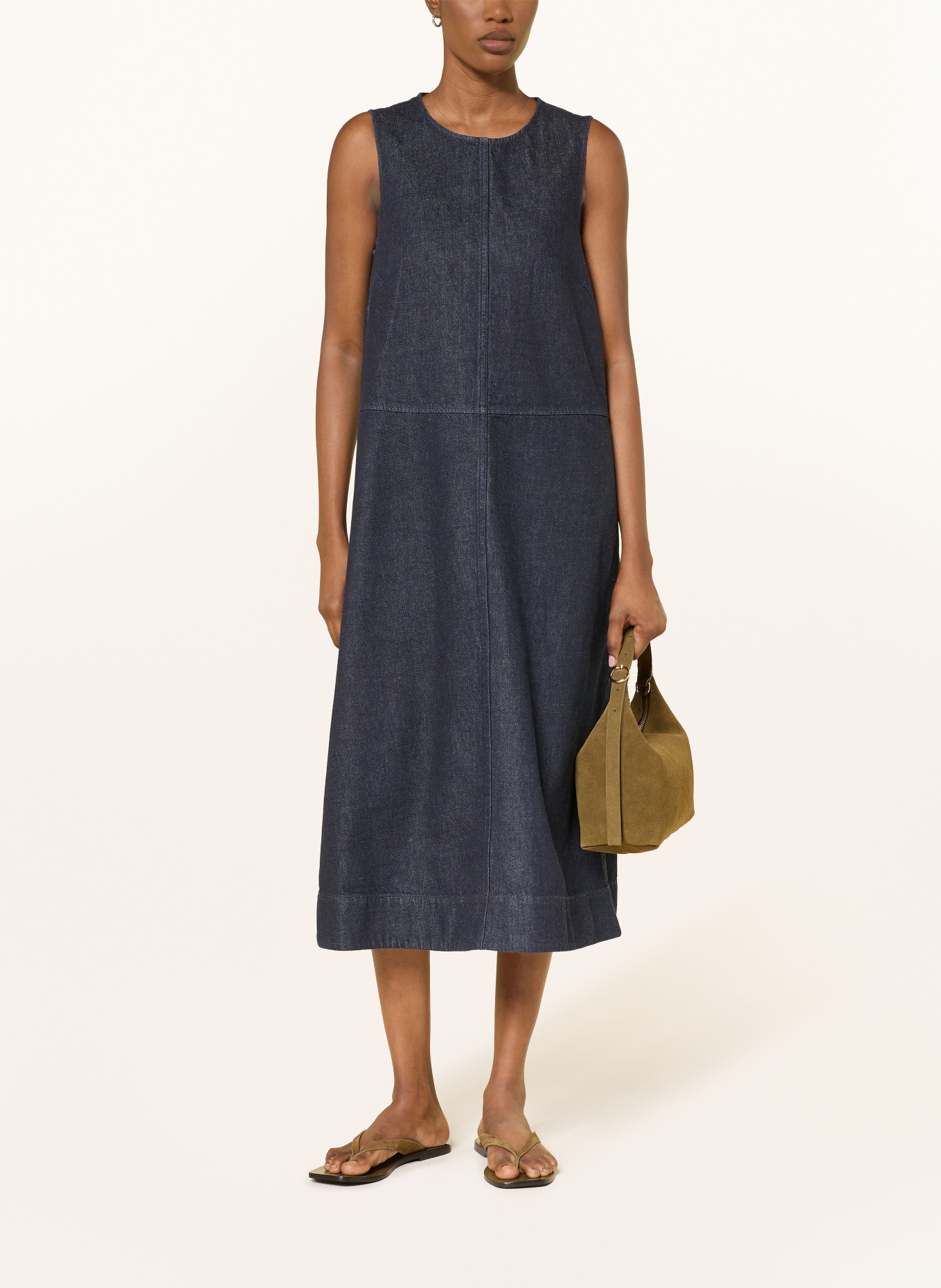 COS Jeansjurk: DONKERBLAUW