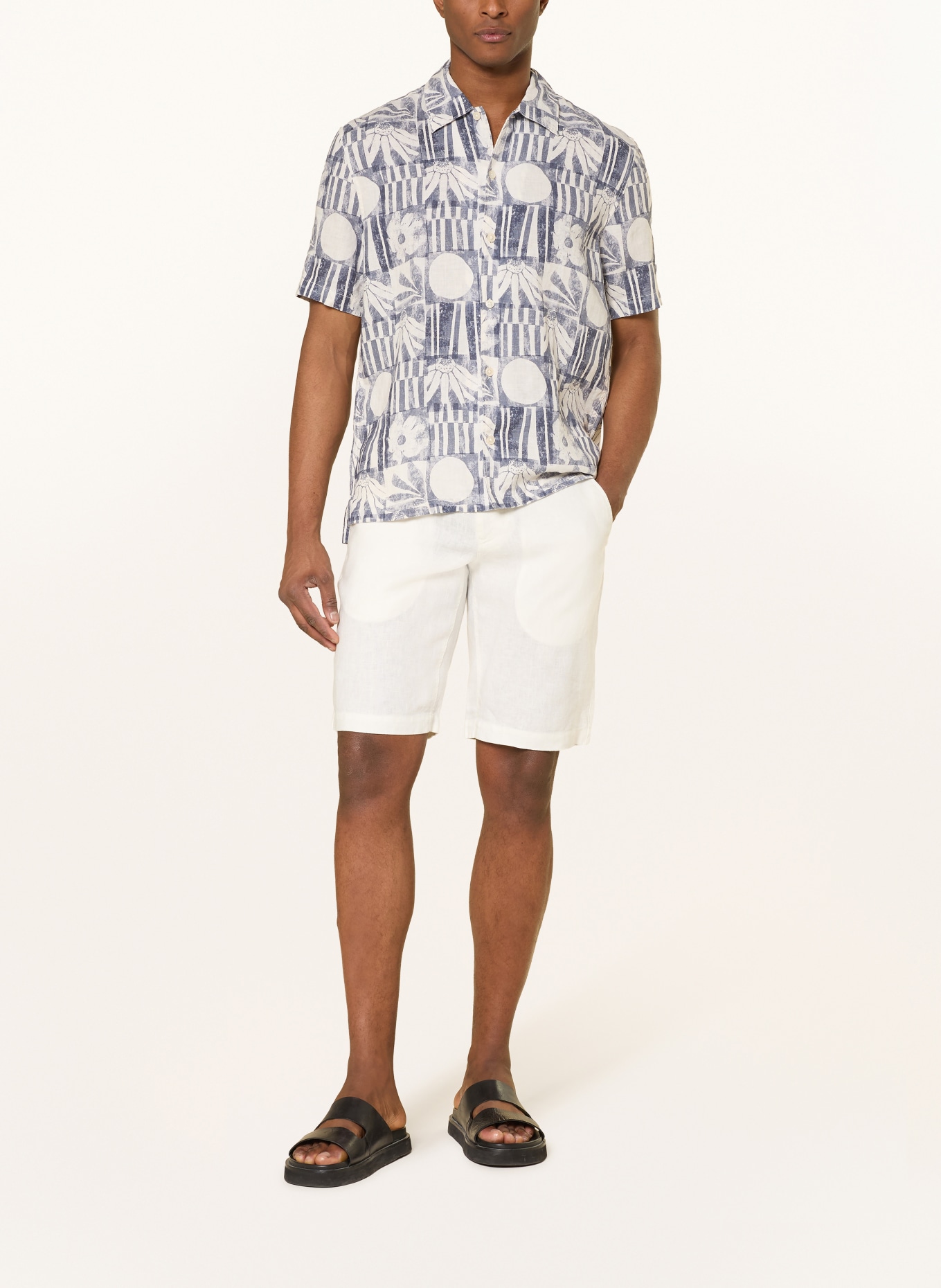 Marc O'Polo Leinenshorts RESO Regular Fit: WEISS
