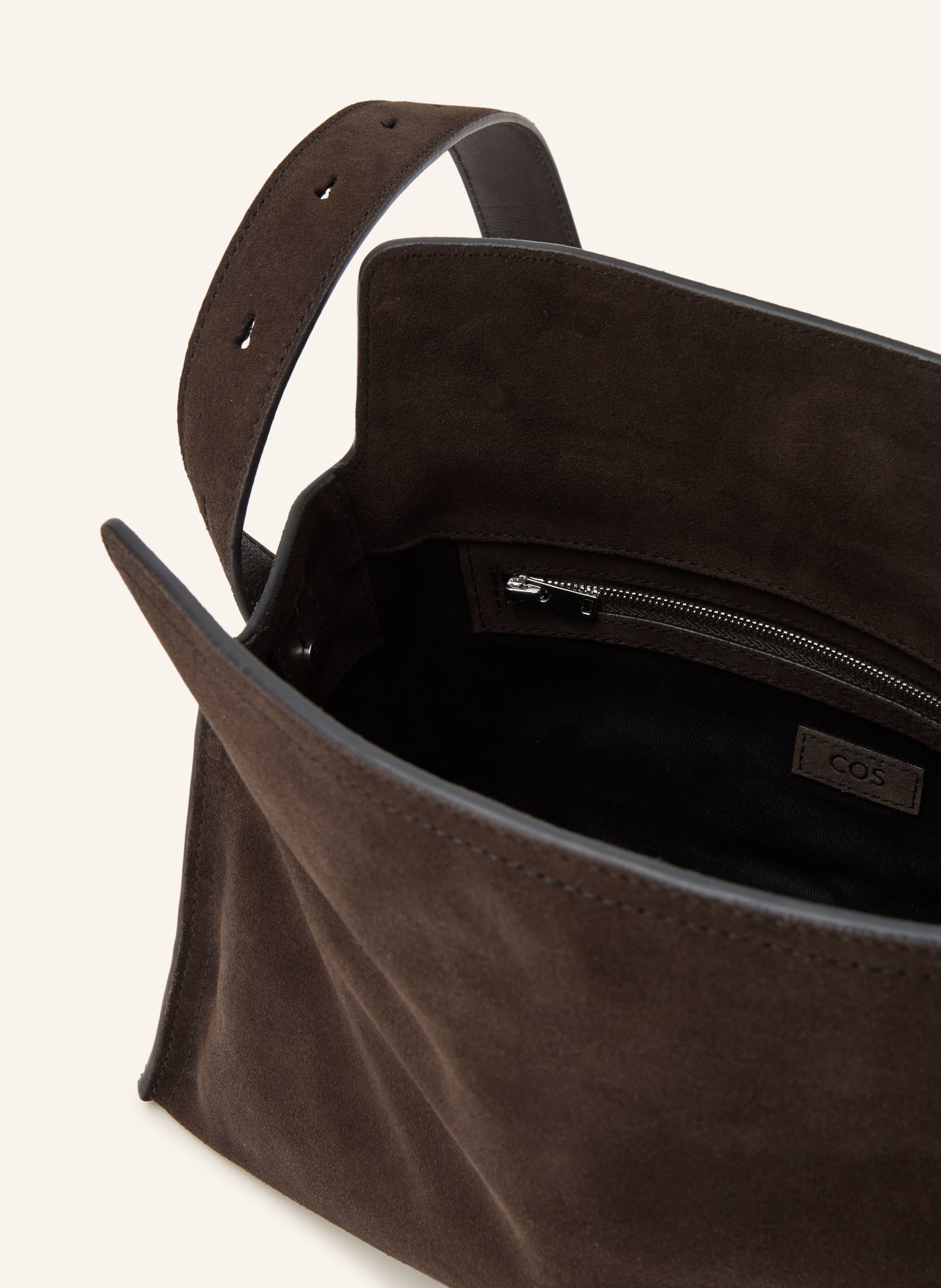 COS schoudertas: MARRON FONCÉ