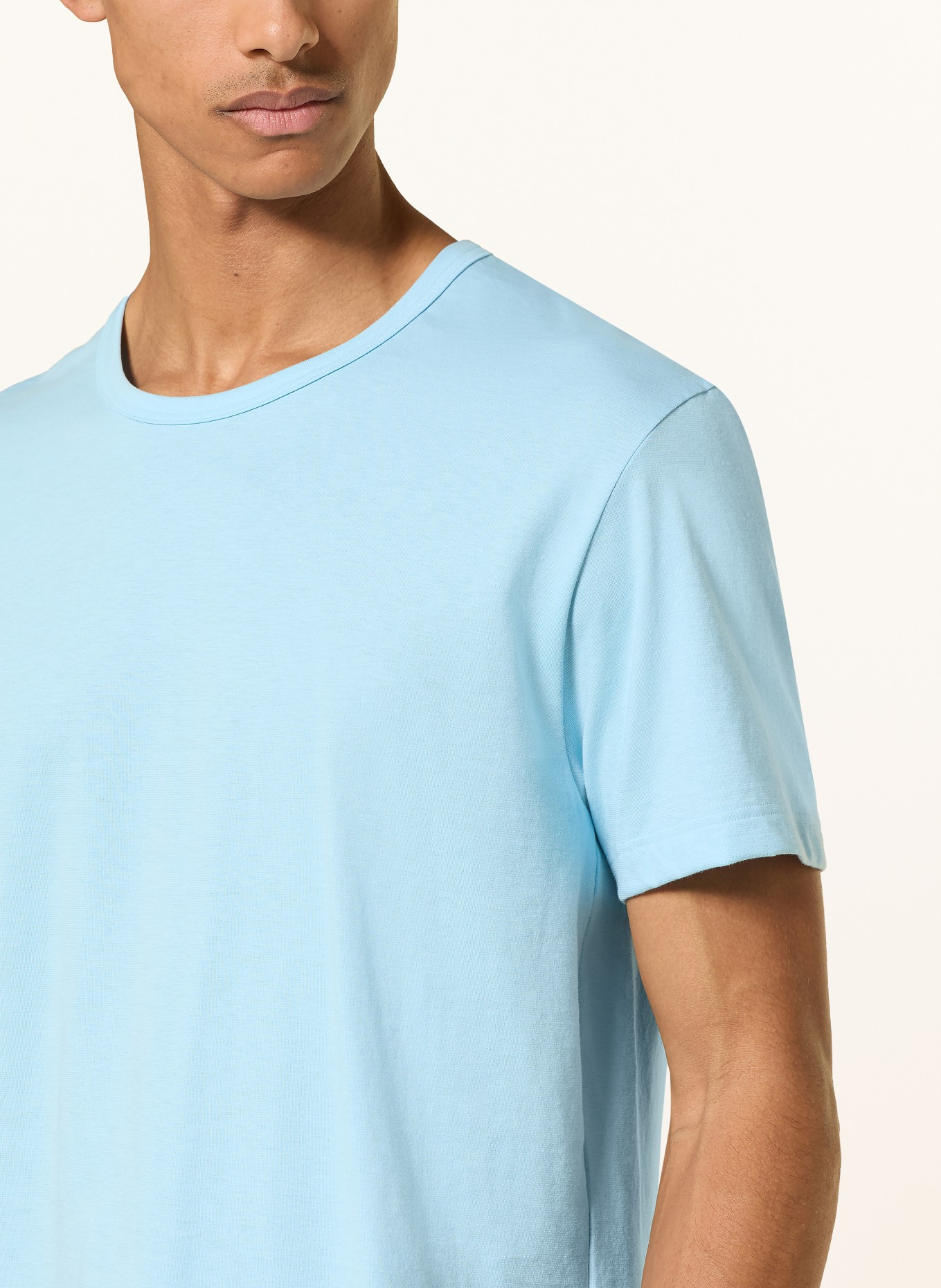 CALIDA Shorty-Schlafanzug RELAX IMPRINT: HELLBLAU / DUNKELBLAU