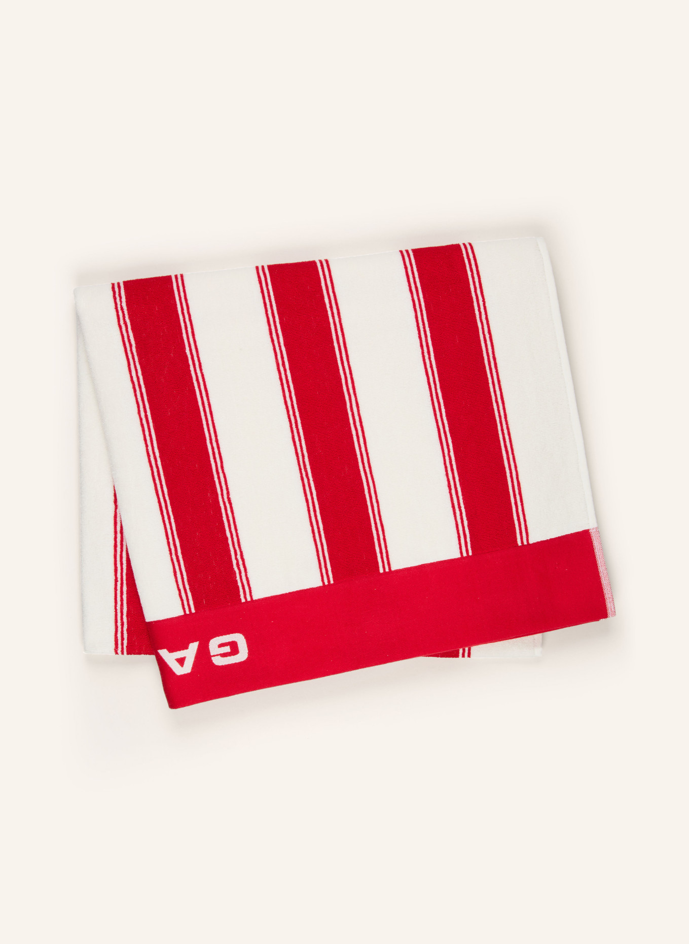 GANT HOME ręcznik plażowy: CZERWONY / BIAŁY