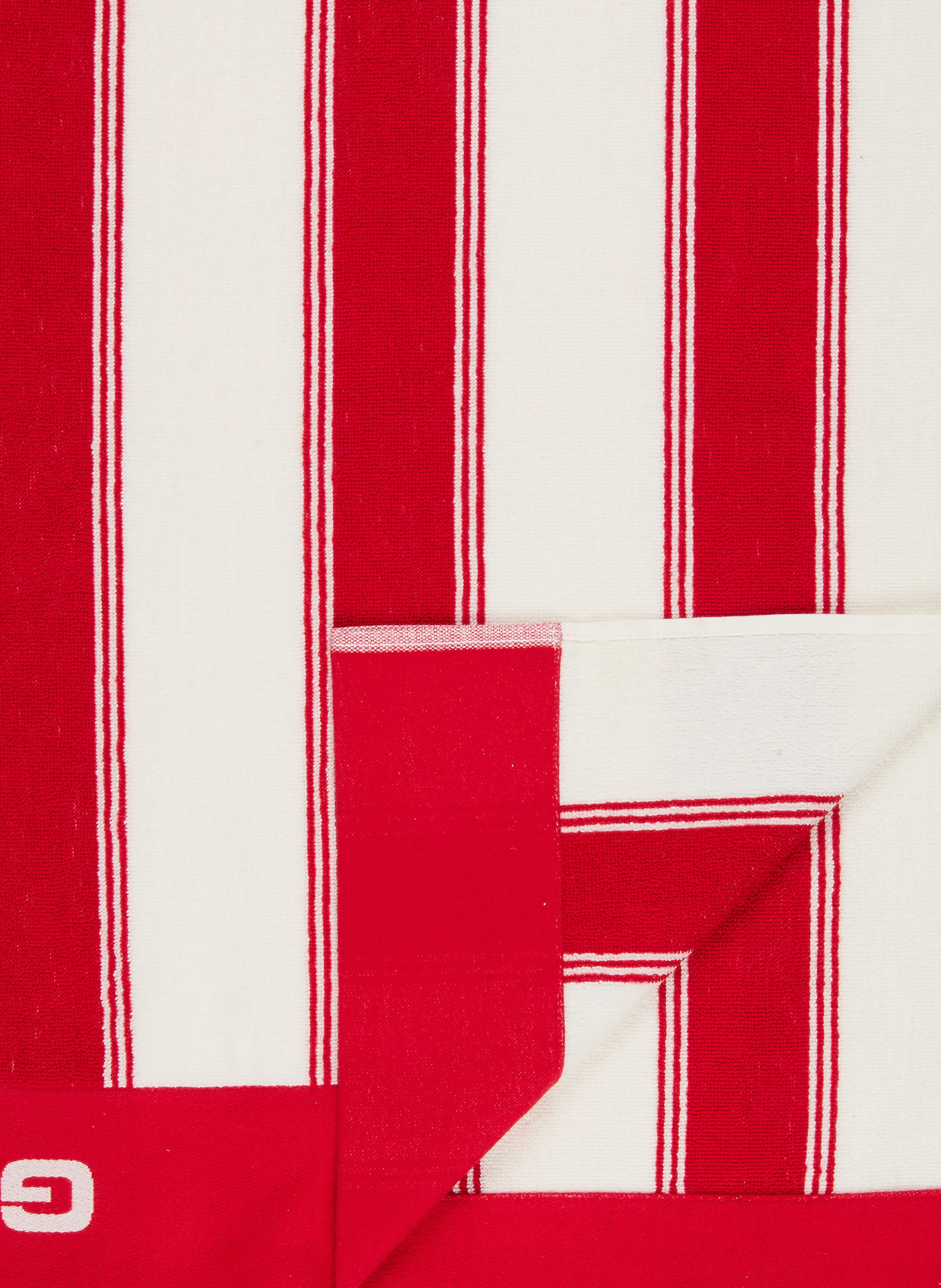 GANT HOME ręcznik plażowy: CZERWONY / BIAŁY