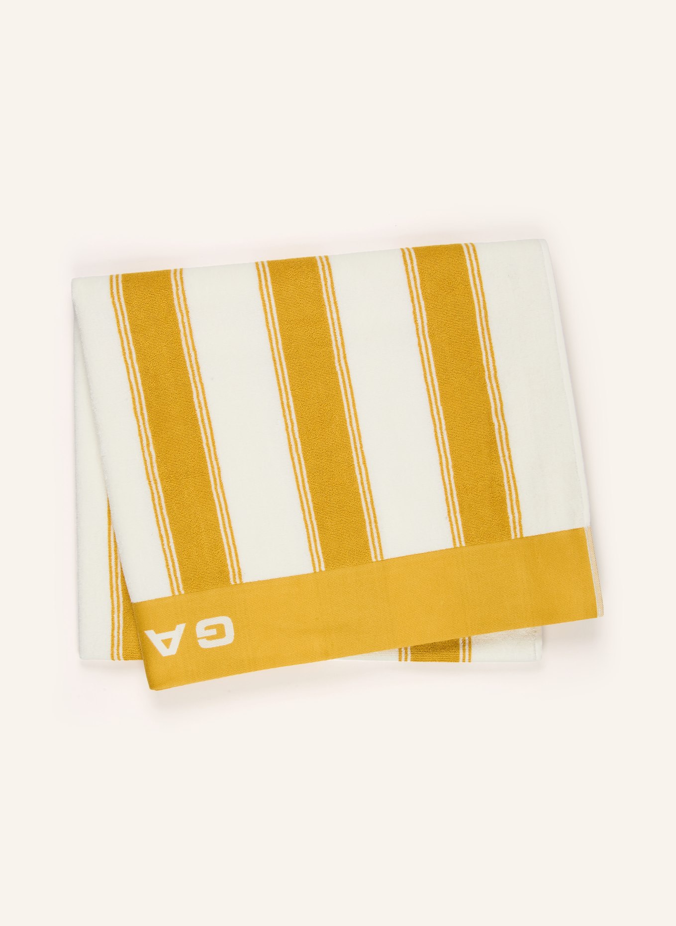 GANT HOME ręcznik plażowy: ŻÓŁTY / BIAŁY
