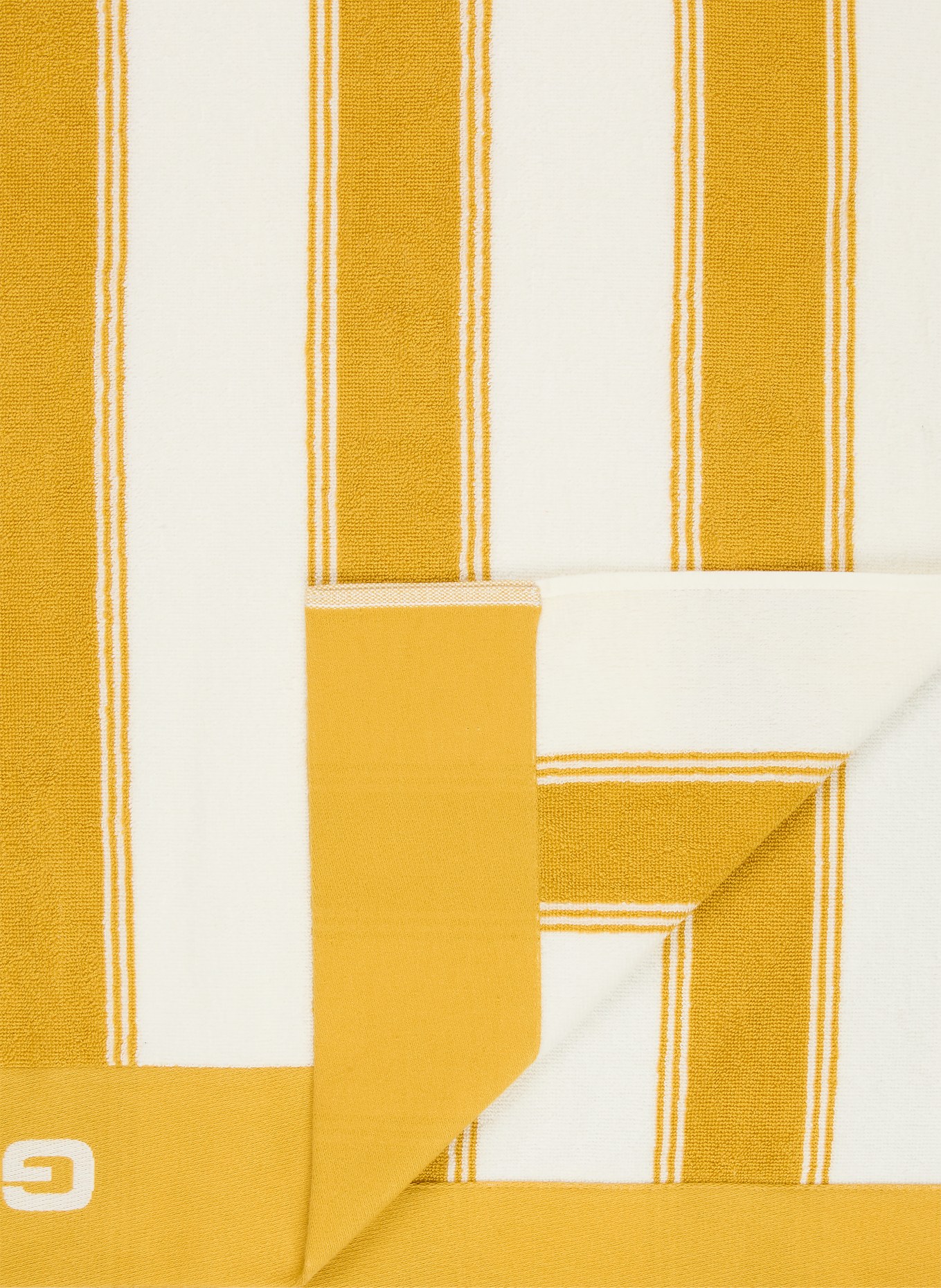 GANT HOME ręcznik plażowy: ŻÓŁTY / BIAŁY