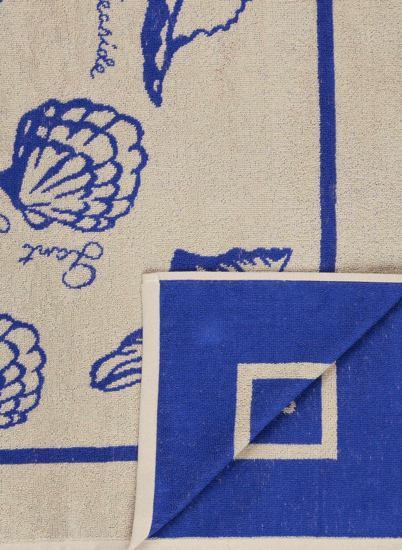 GANT HOME ręcznik plażowy: JASNOCZARY / NIEBIESKI