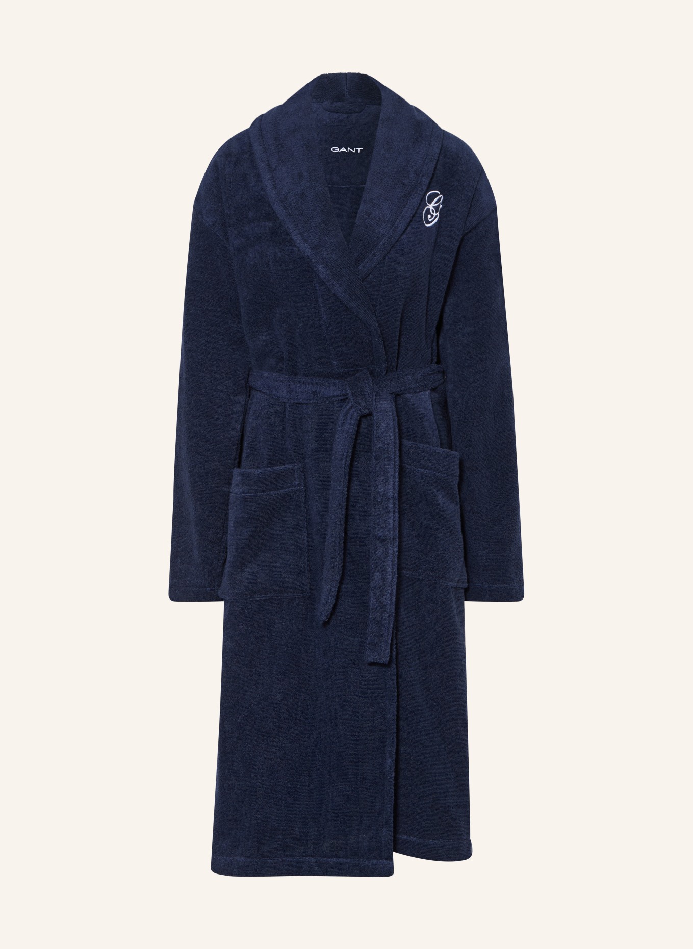 GANT HOME Peignoir unisexe: BLEU FONCÉ