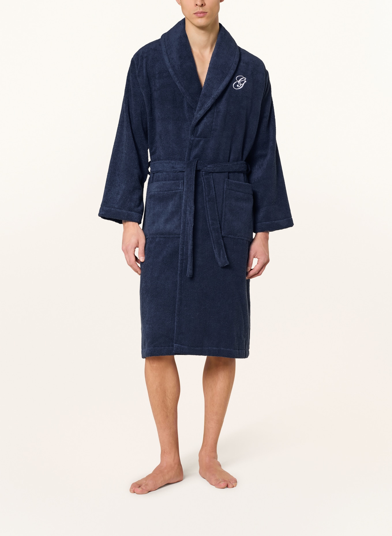 GANT HOME Peignoir unisexe: BLEU FONCÉ