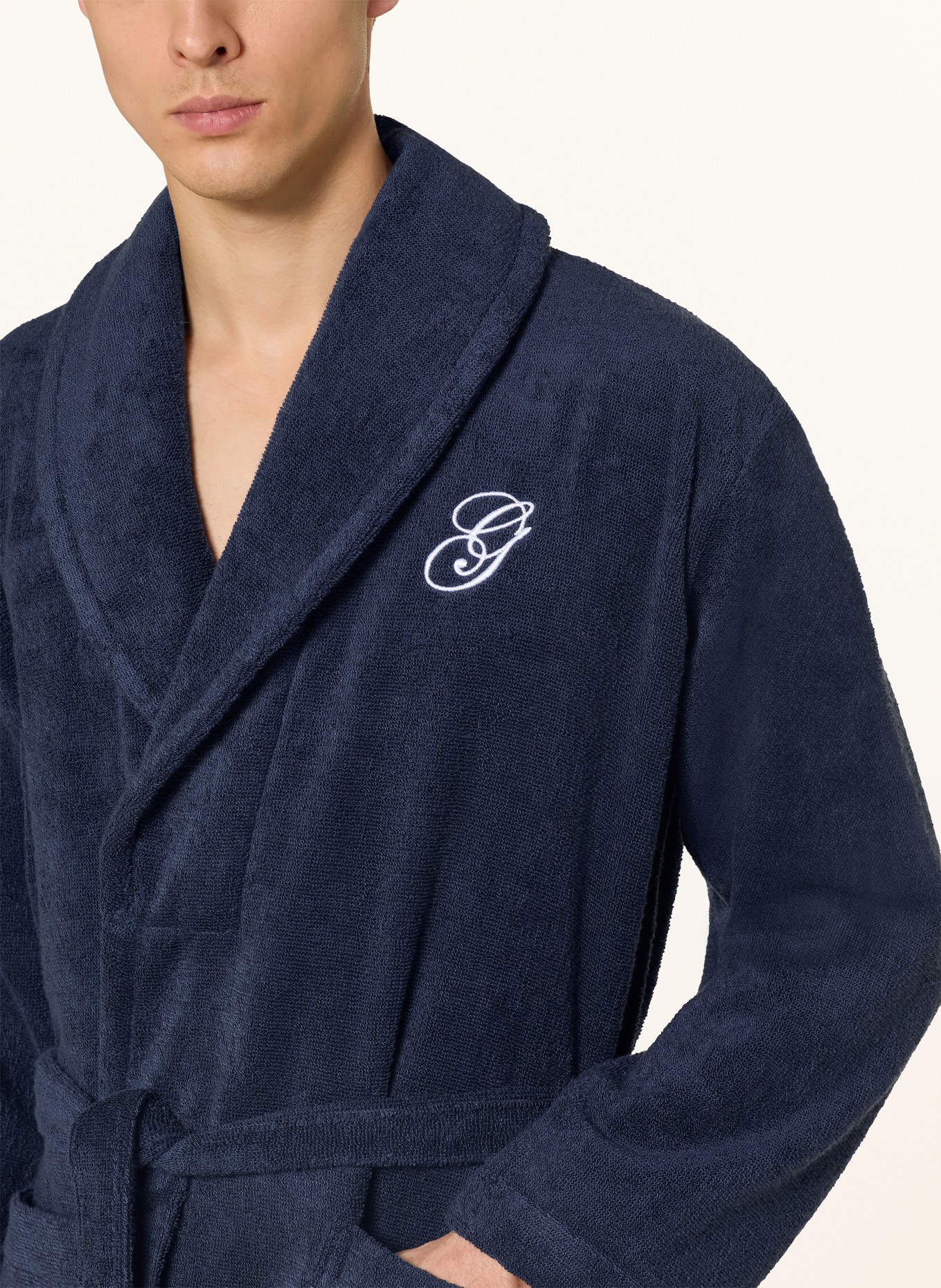 GANT HOME Peignoir unisexe: BLEU FONCÉ