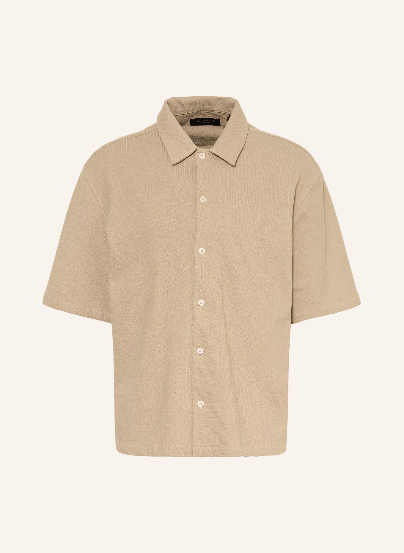 ALLSAINTS Strickhemd STALLONE Oversized Fit: HELLBRAUN