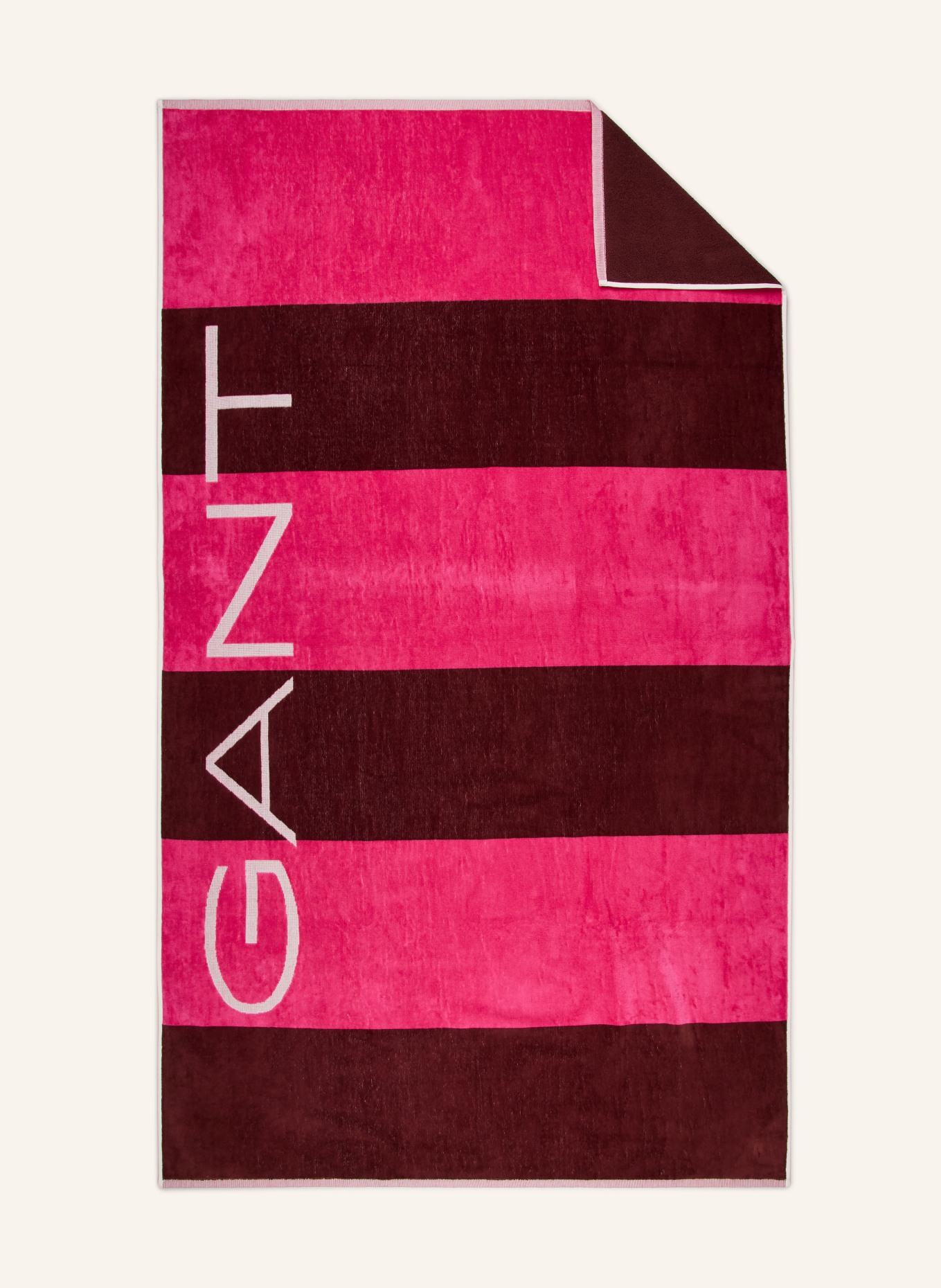 GANT HOME ręcznik plażowy: BRĄZOWY / KREMOWY / MOCNORÓŻOWY