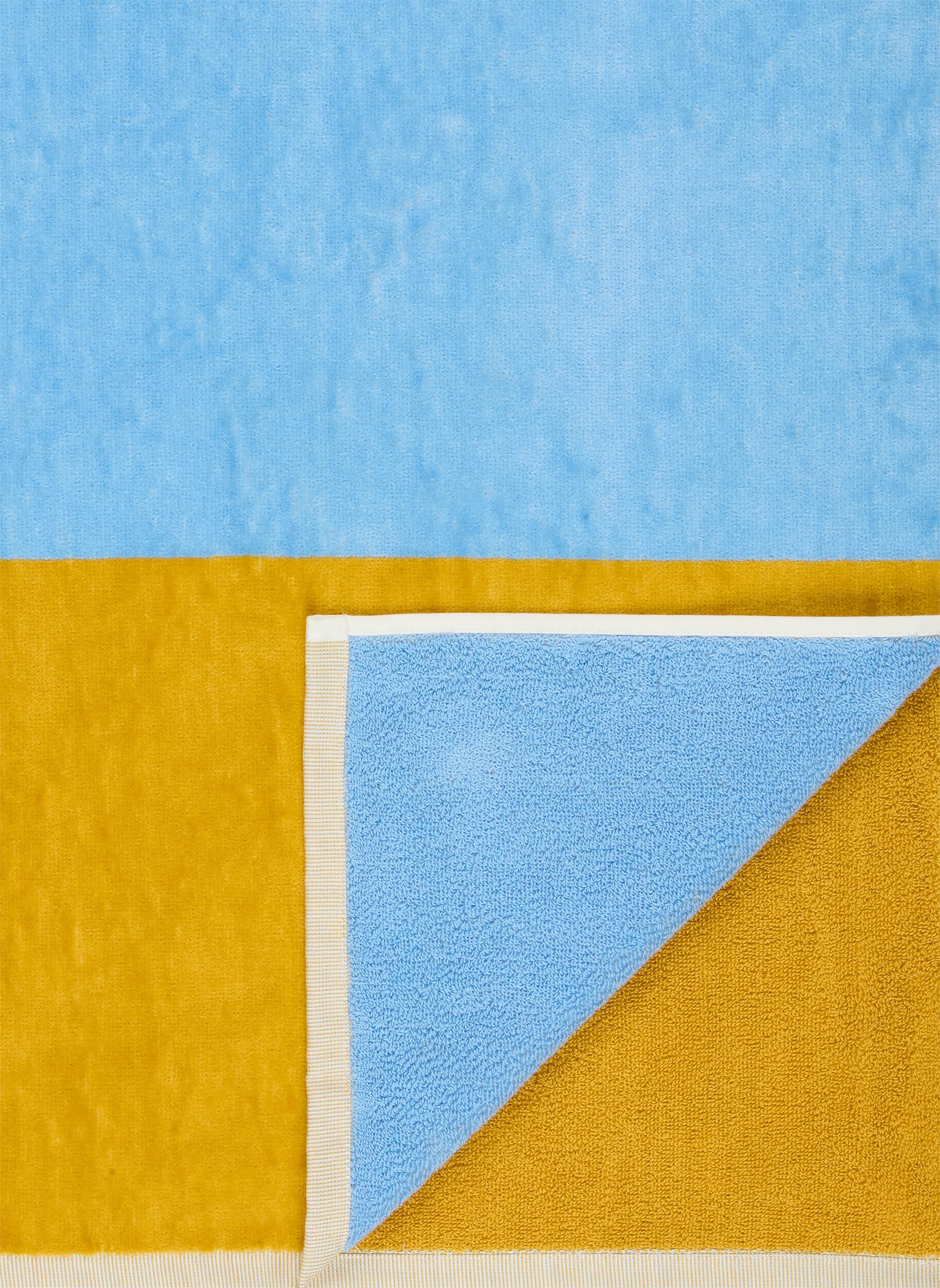 GANT HOME beach towel: YELLOW / CREAM / LIGHT BLUE