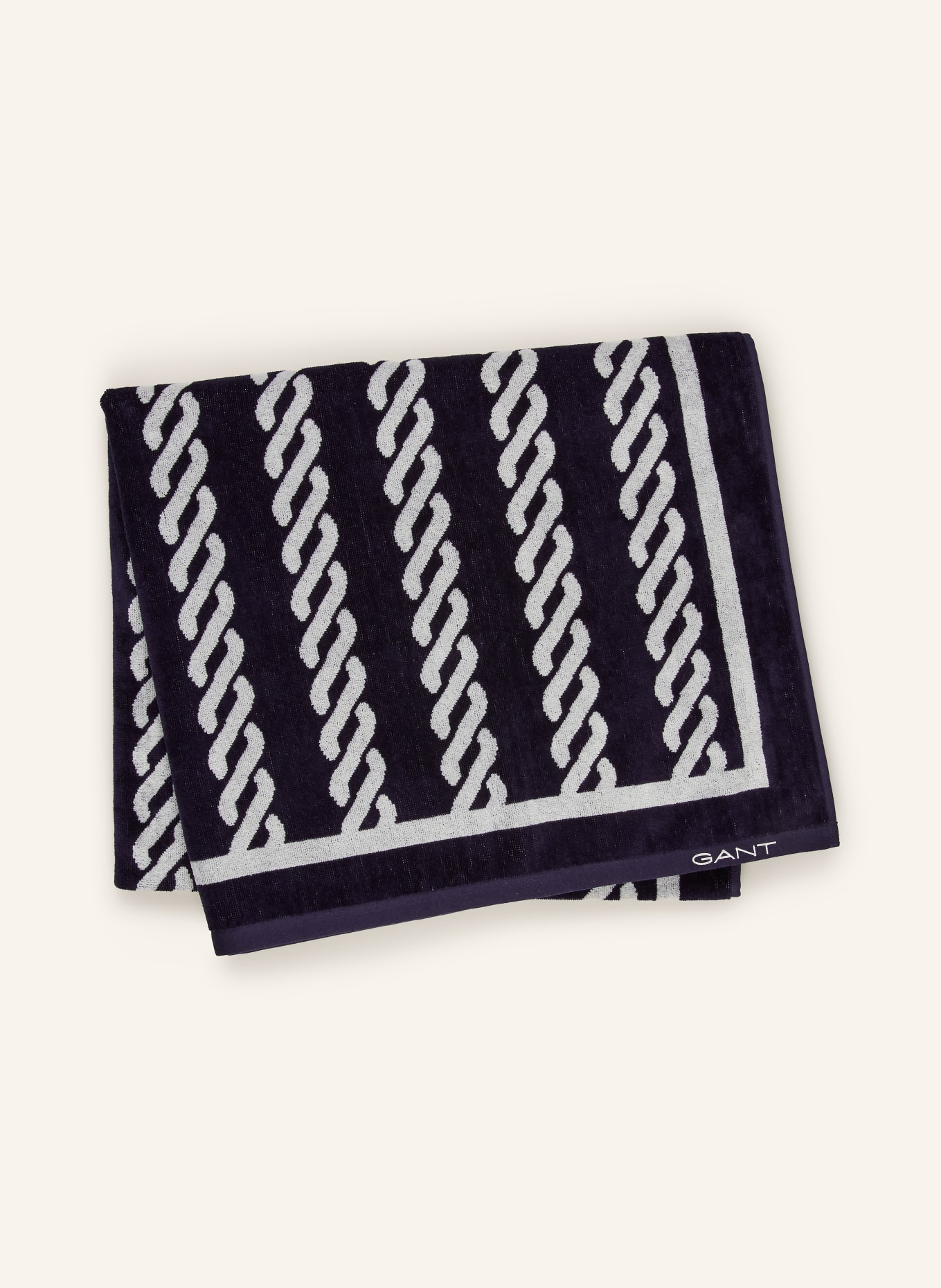 GANT HOME ręcznik plażowy: GRANATOWY / JASNOCZARY