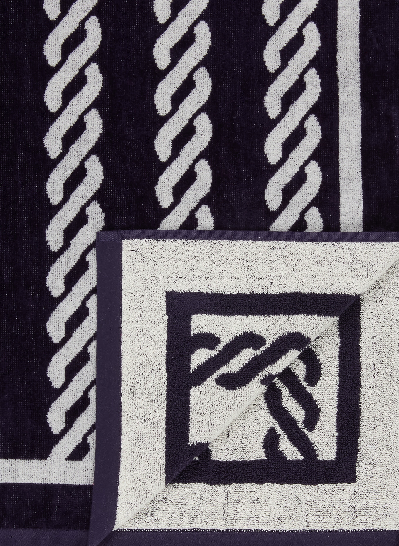 GANT HOME ręcznik plażowy: GRANATOWY / JASNOCZARY