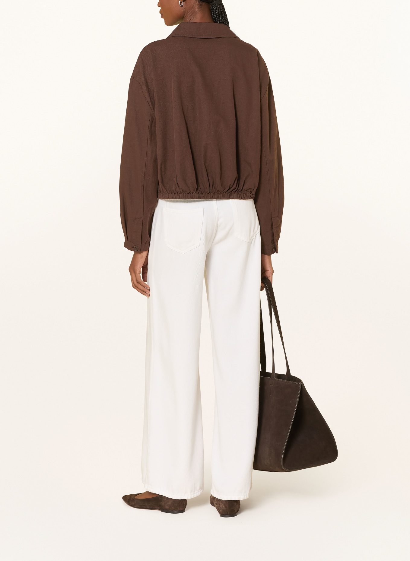 OPUS Bluse FORMENTE: DUNKELBRAUN