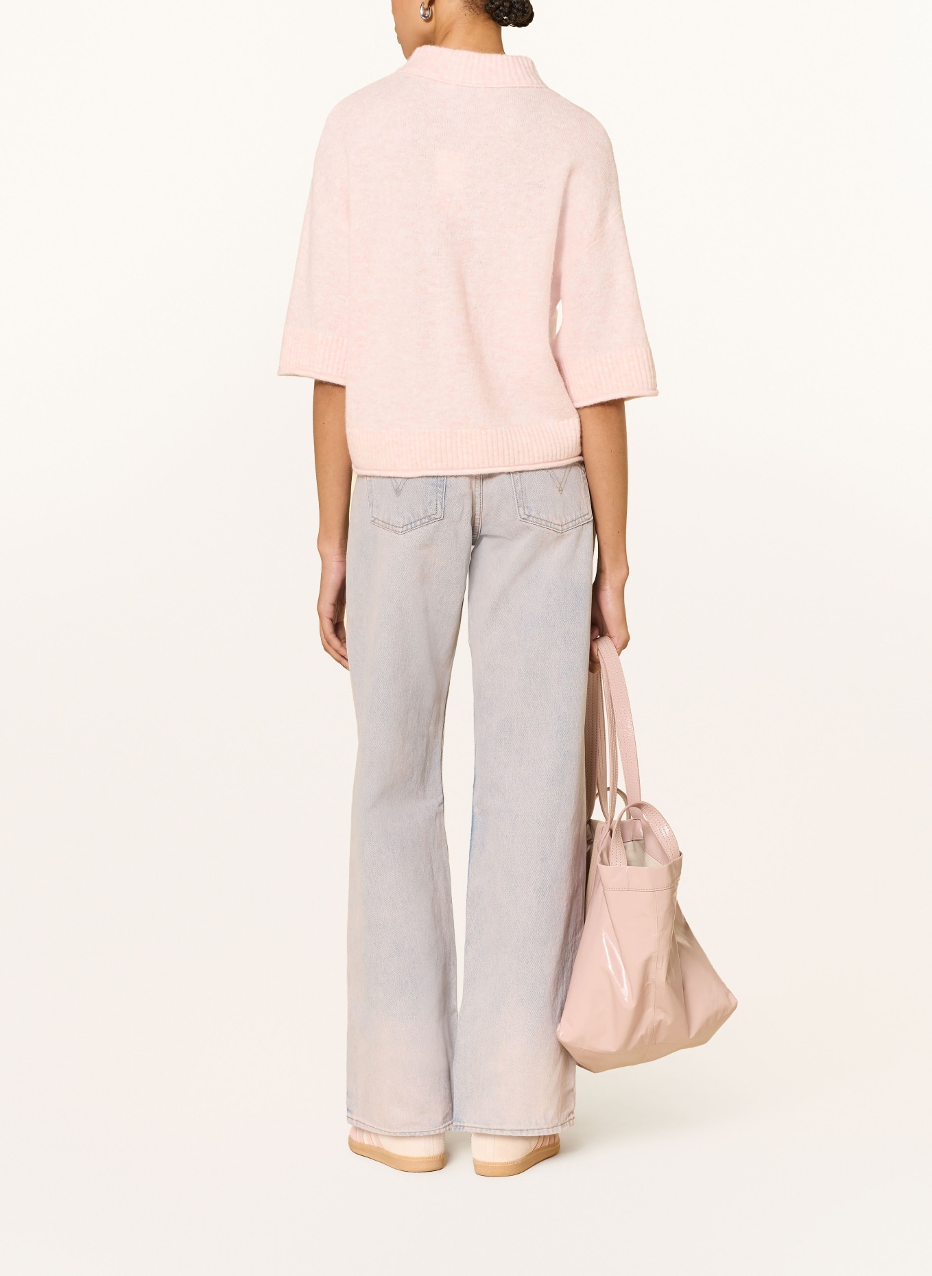 OPUS PAFINNA-trui met 3/4-mouwen: ROZE