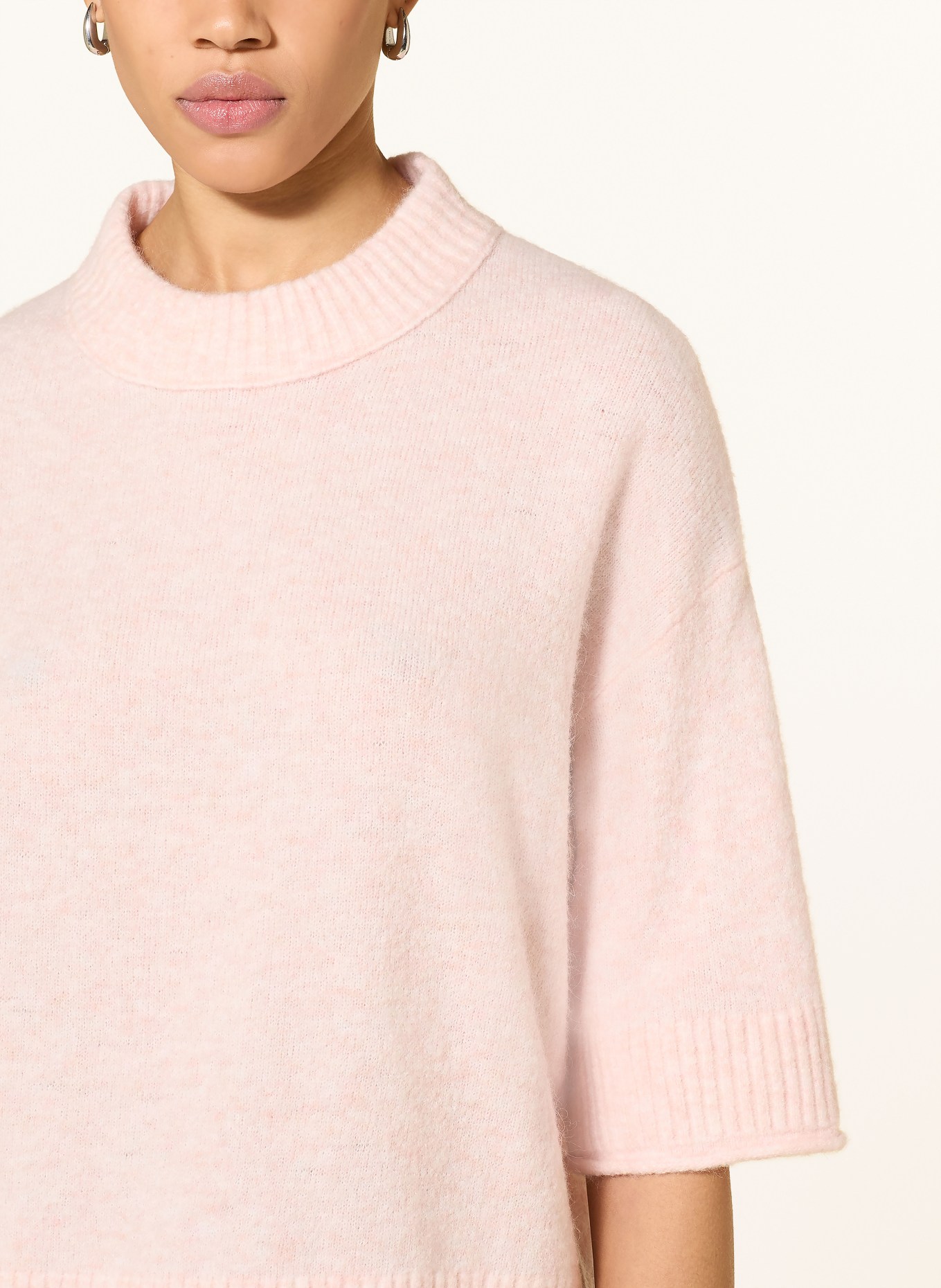 OPUS PAFINNA-trui met 3/4-mouwen: ROZE