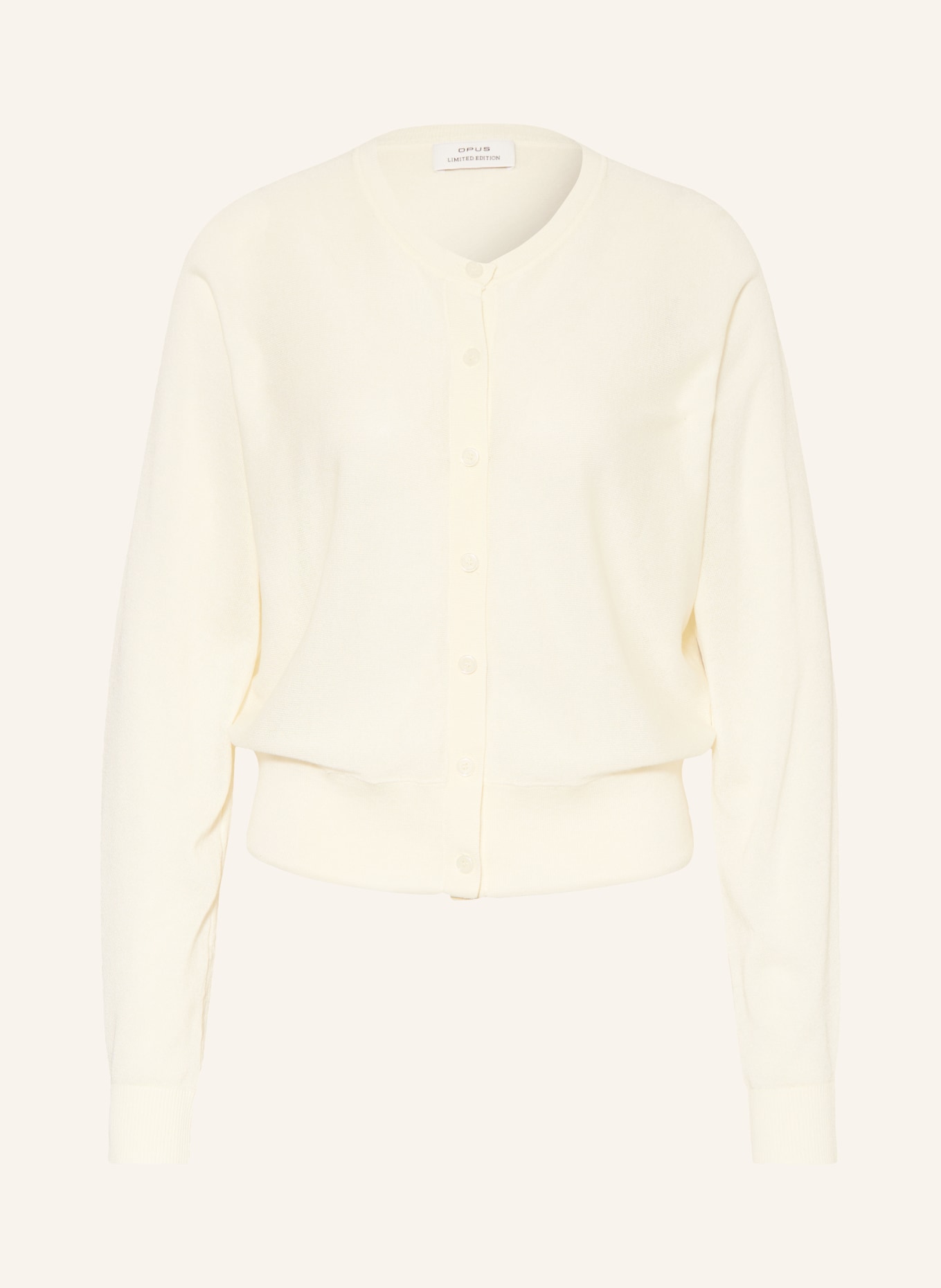 OPUS Strickjacke DESELA: CREME