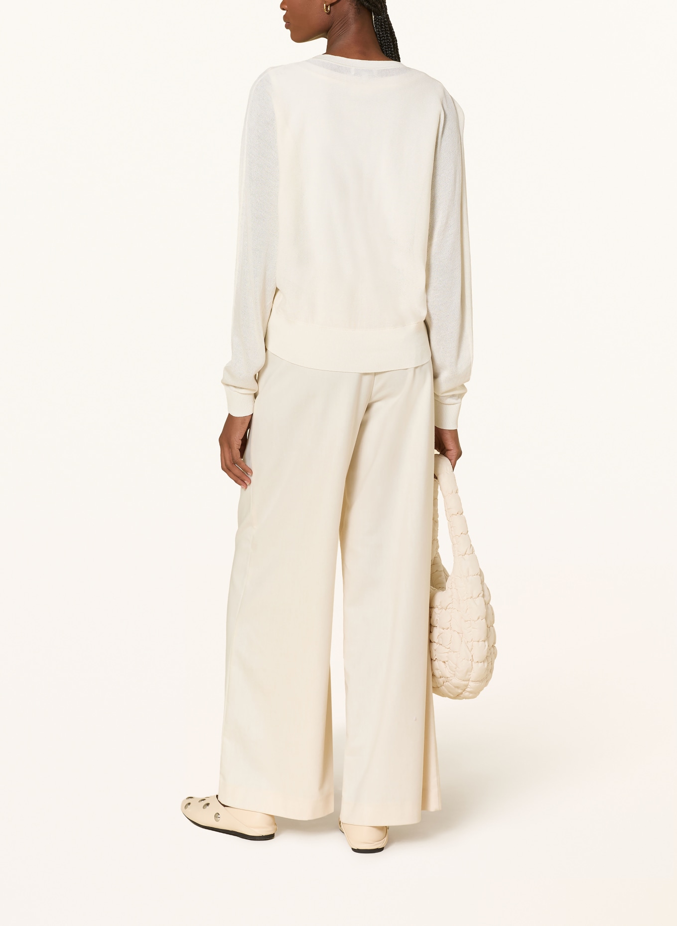 OPUS Strickjacke DESELA: CREME