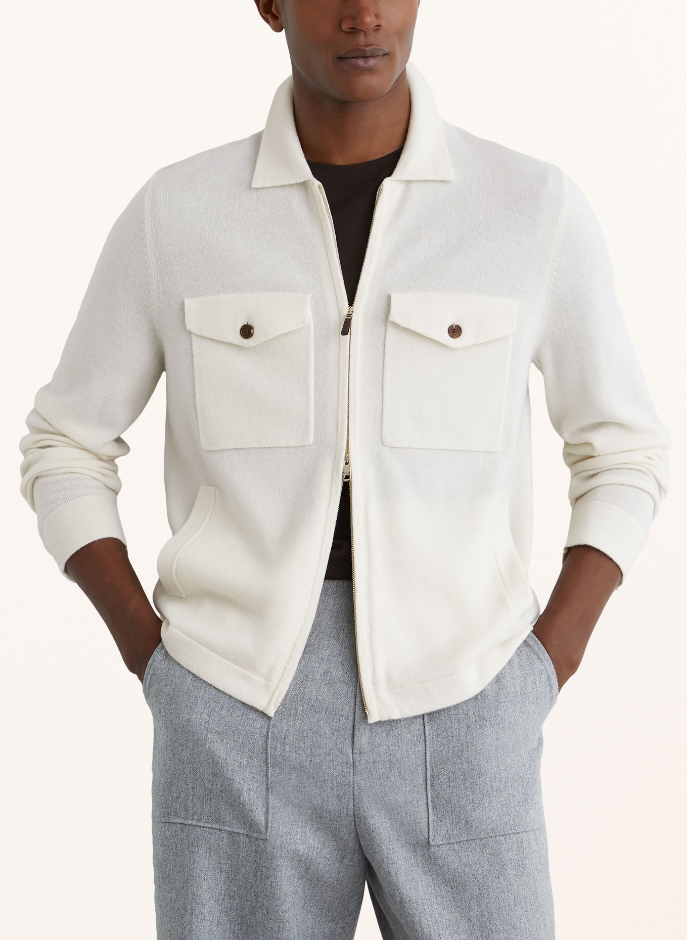 REISS Cardigan DUNSTALL: CRÈME