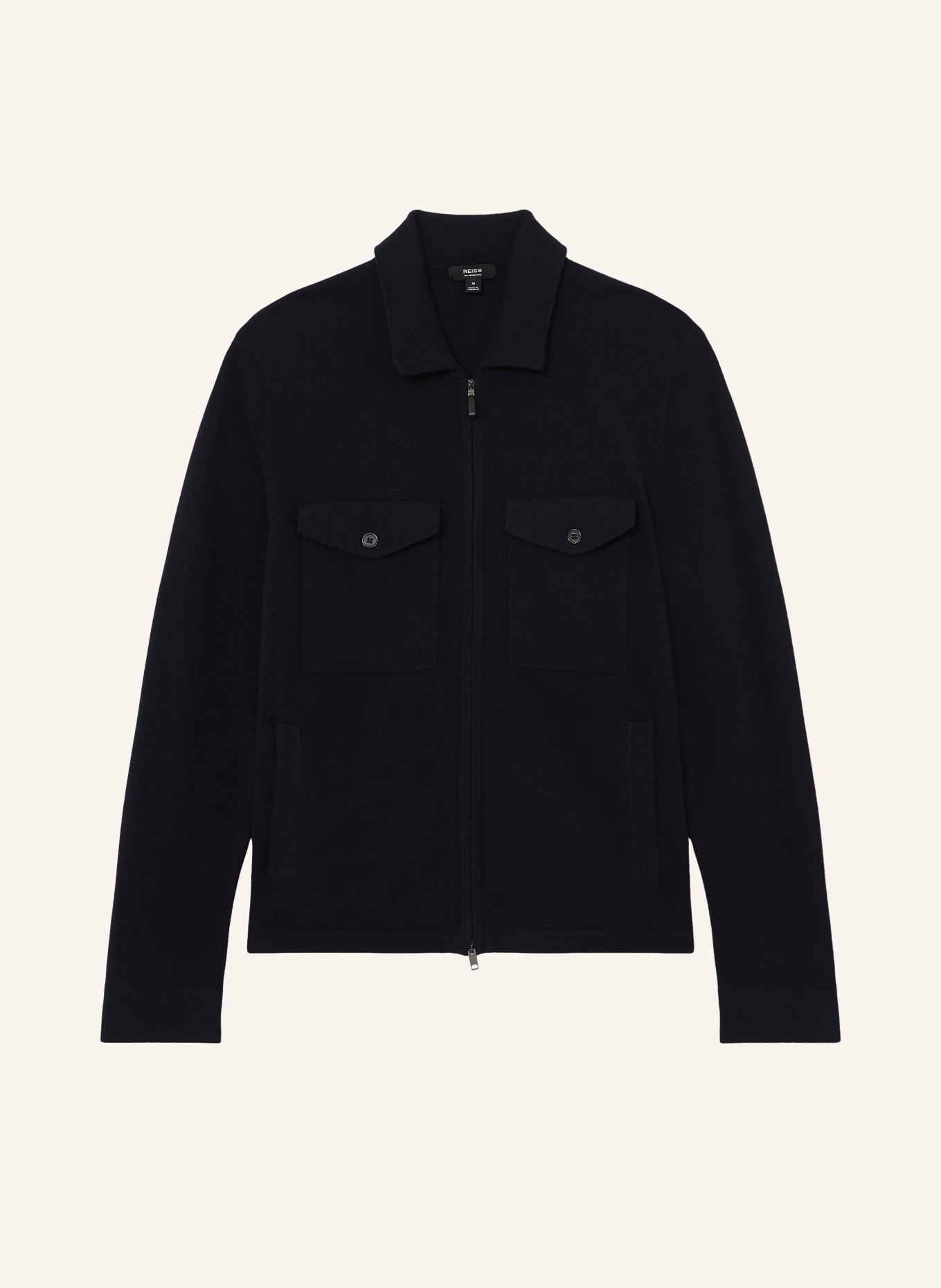 REISS Strickjacke DUNSTALL: DUNKELBLAU