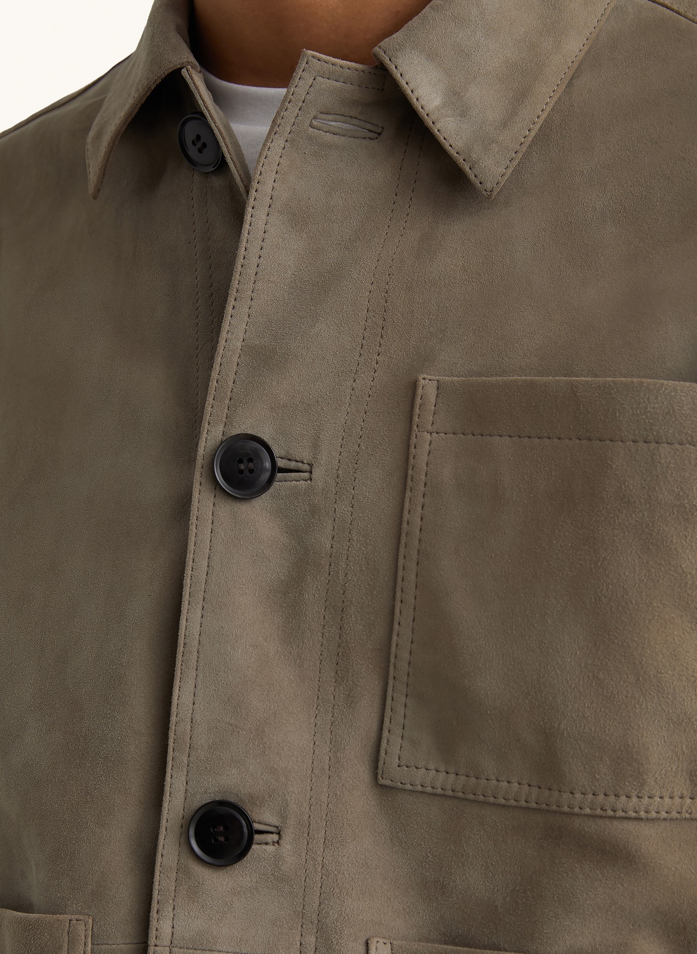 REISS Leder-Overjacket DANNY: GRÜN