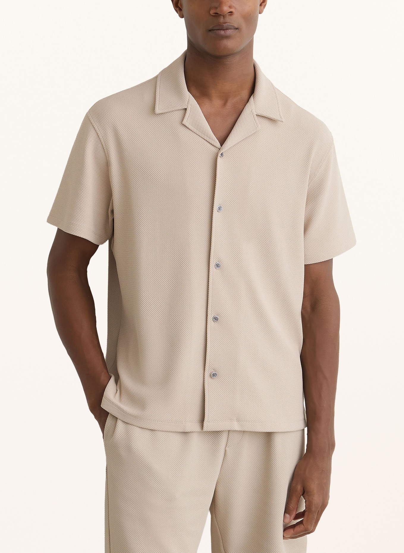 REISS Resorthemd CEDRIC Comfort Fit: BEIGE