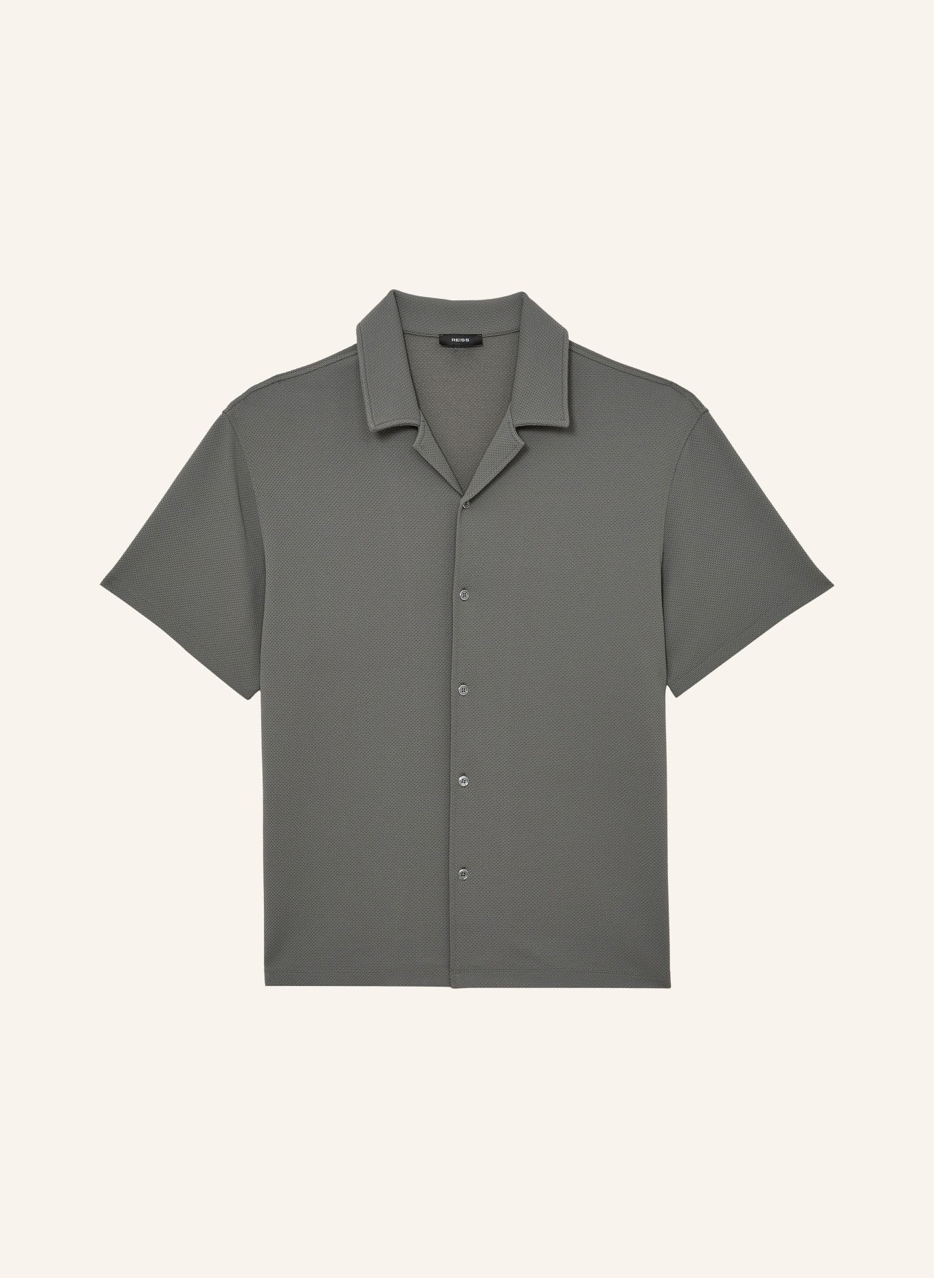 REISS Resorthemd CEDRIC Comfort Fit: DONKERGROEN